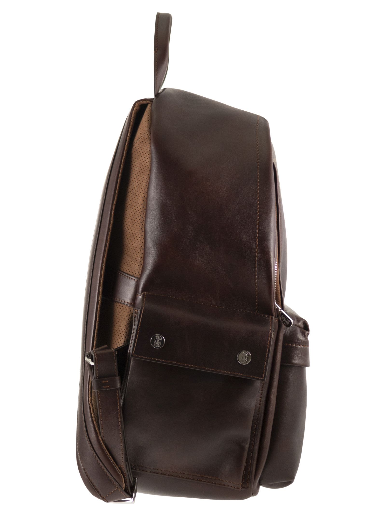 Brunello Cucinelli Men Travel Backpack In Calfskin BRUNELLO CUCINELLI
