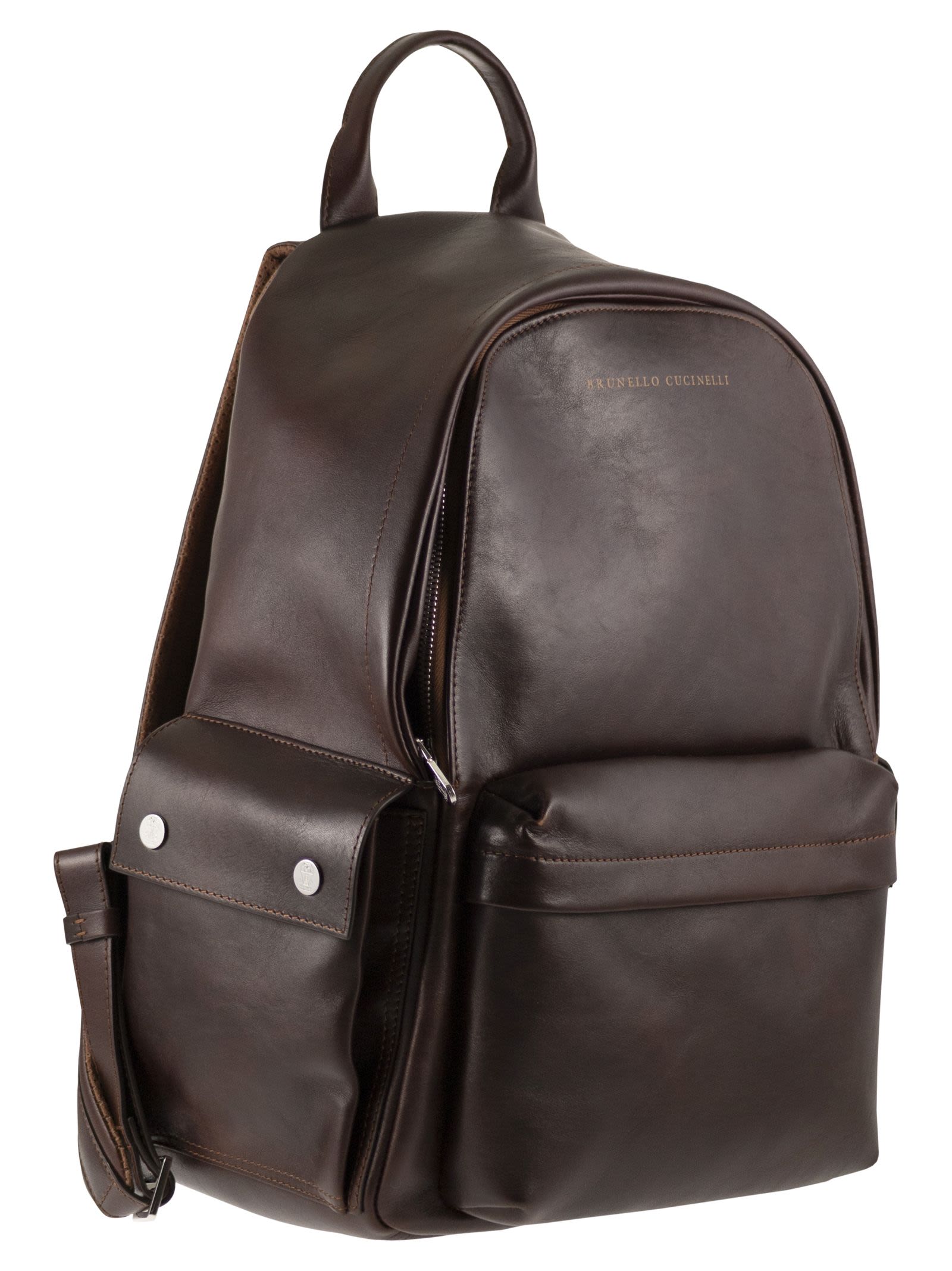 Brunello Cucinelli Men Travel Backpack In Calfskin BRUNELLO CUCINELLI