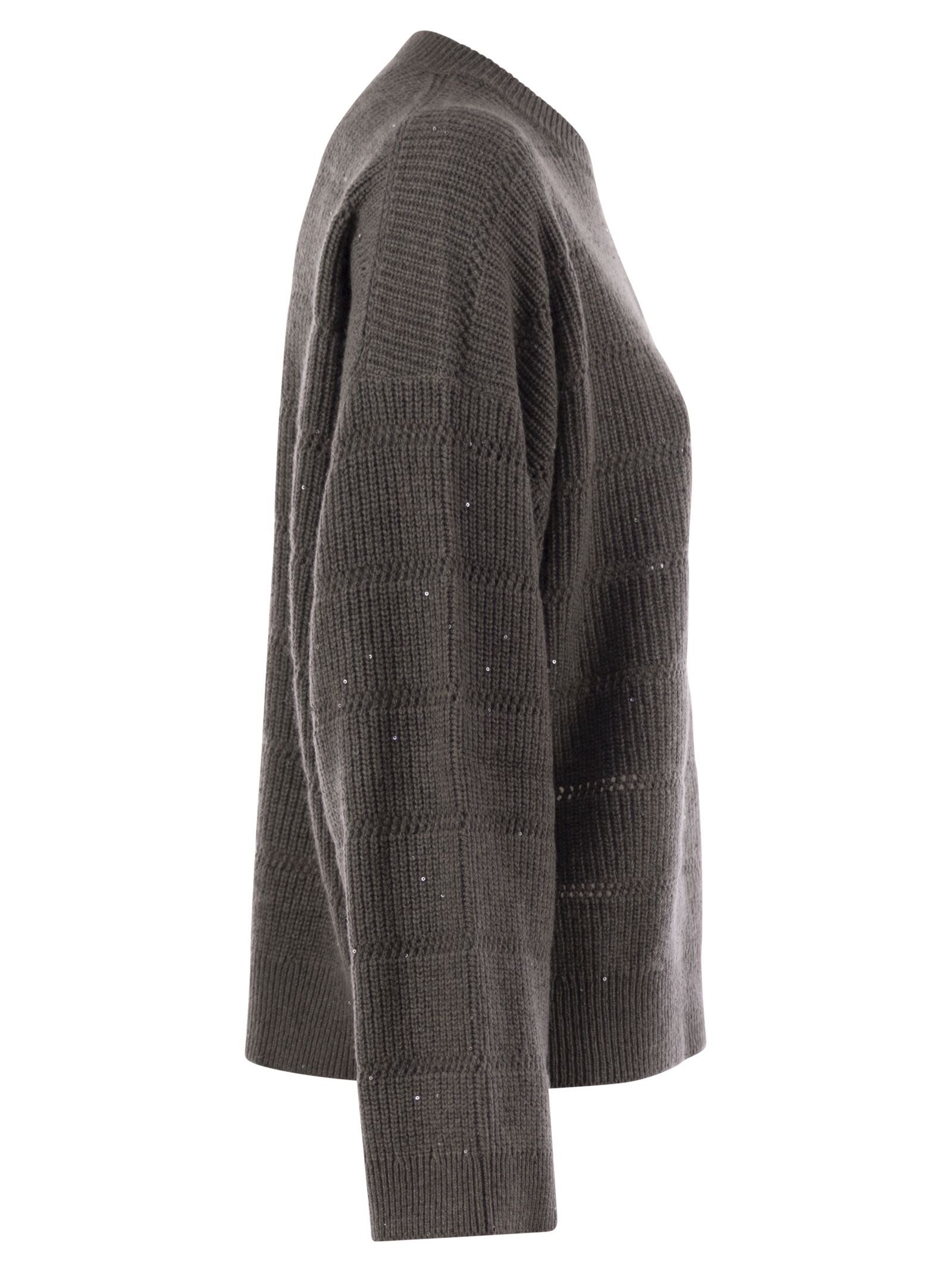 Brunello Cucinelli Women Cashmere And Wool Crew-Neck Sweater BRUNELLO CUCINELLI