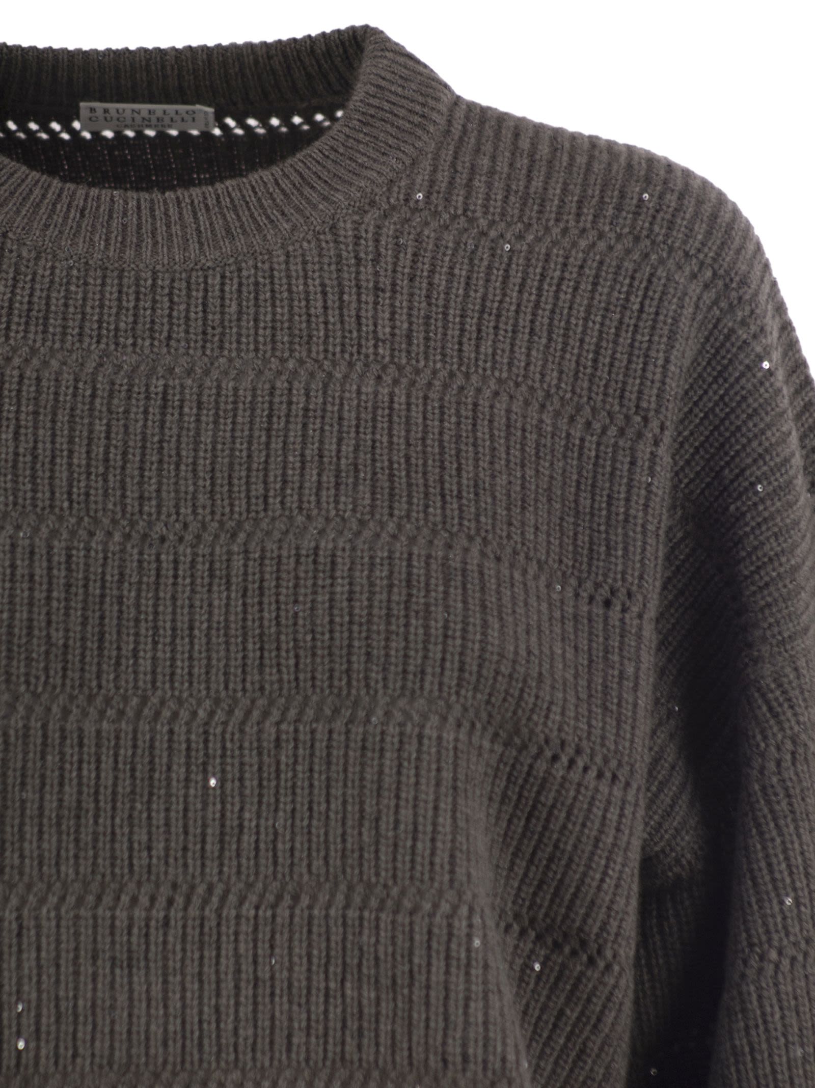 Brunello Cucinelli Women Cashmere And Wool Crew-Neck Sweater BRUNELLO CUCINELLI