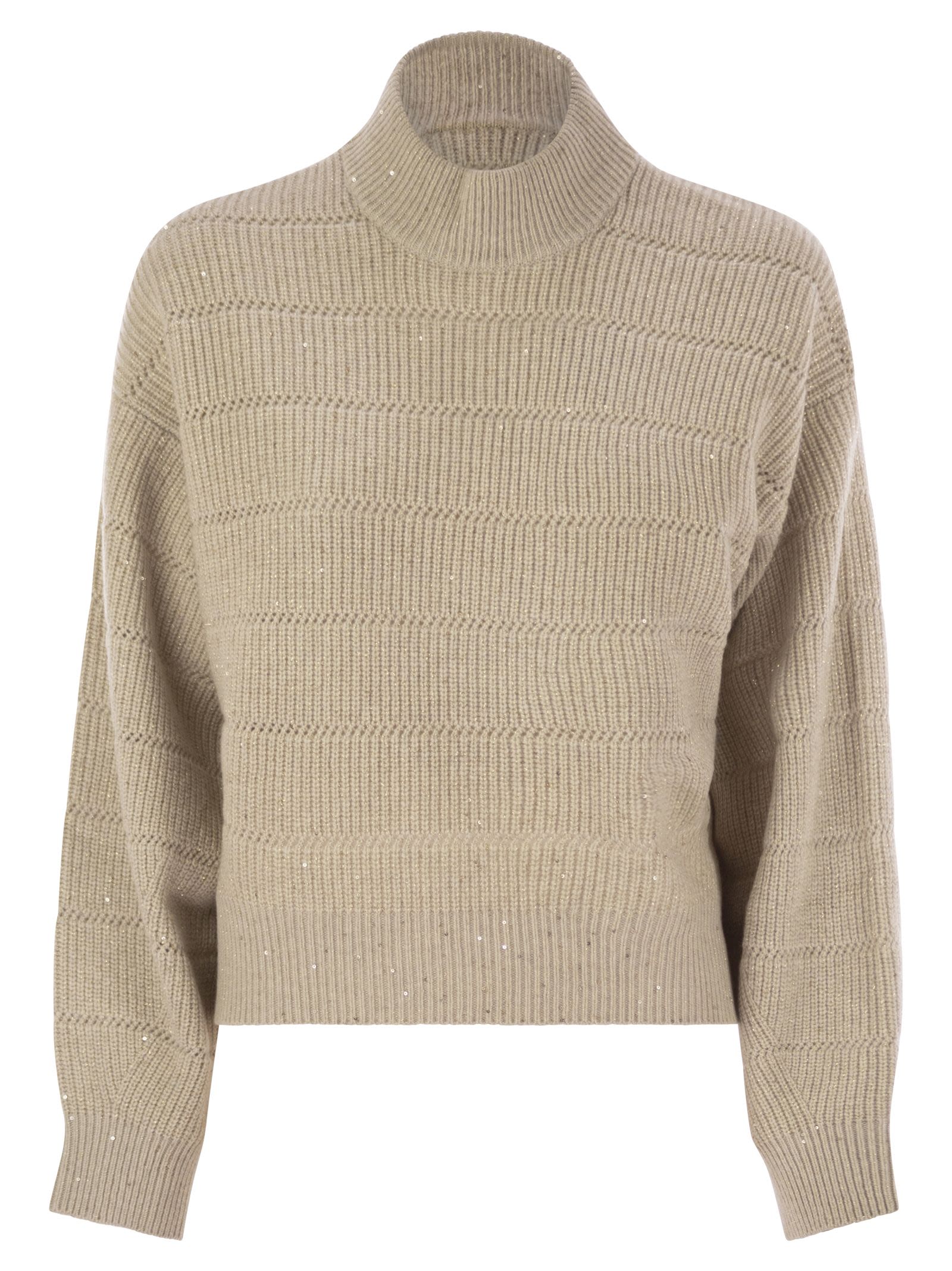 Brunello Cucinelli Women Cashmere And Wool Turtleneck Sweater BRUNELLO CUCINELLI