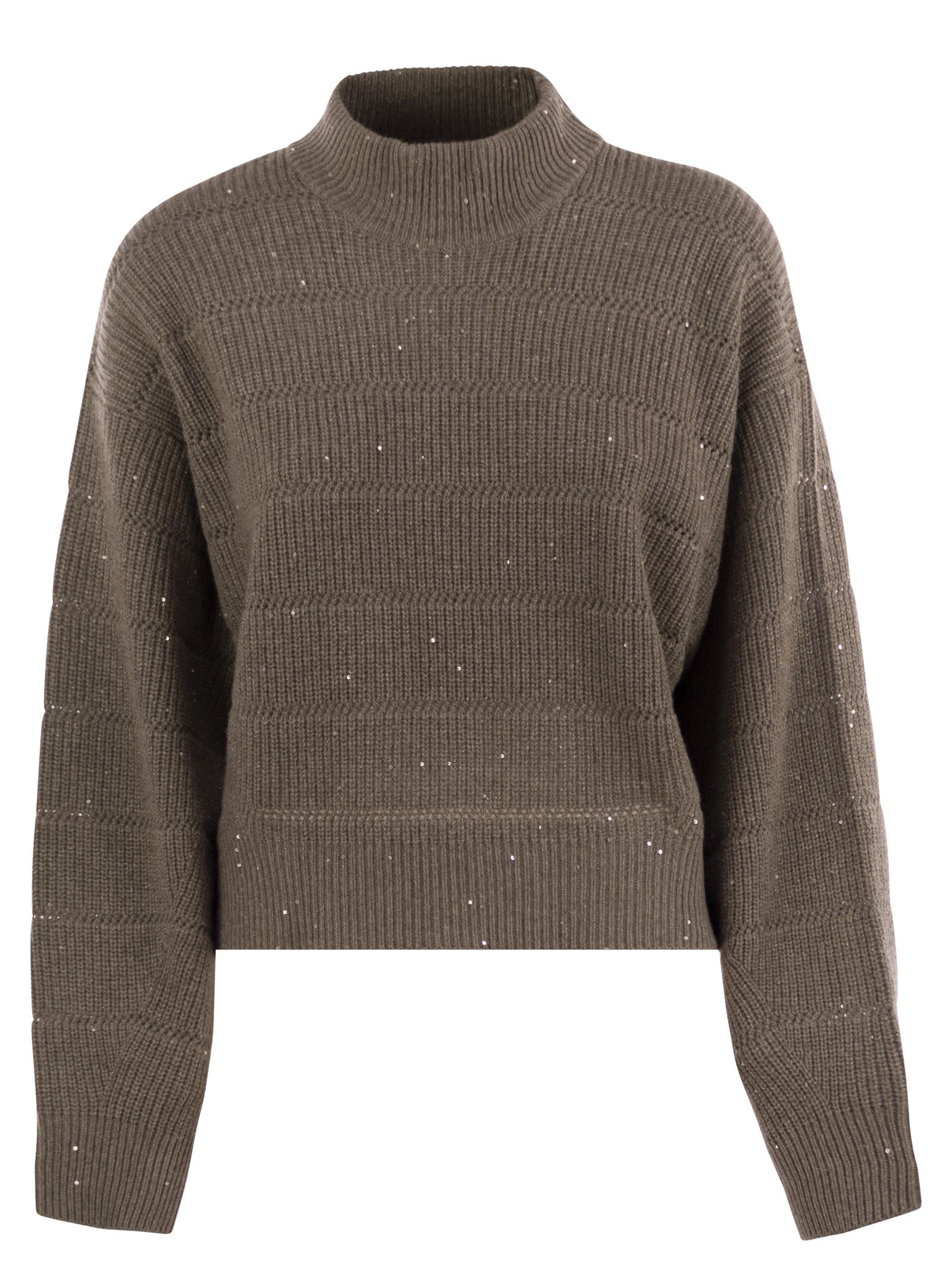 Brunello Cucinelli Women Cashmere And Wool Turtleneck Sweater BRUNELLO CUCINELLI