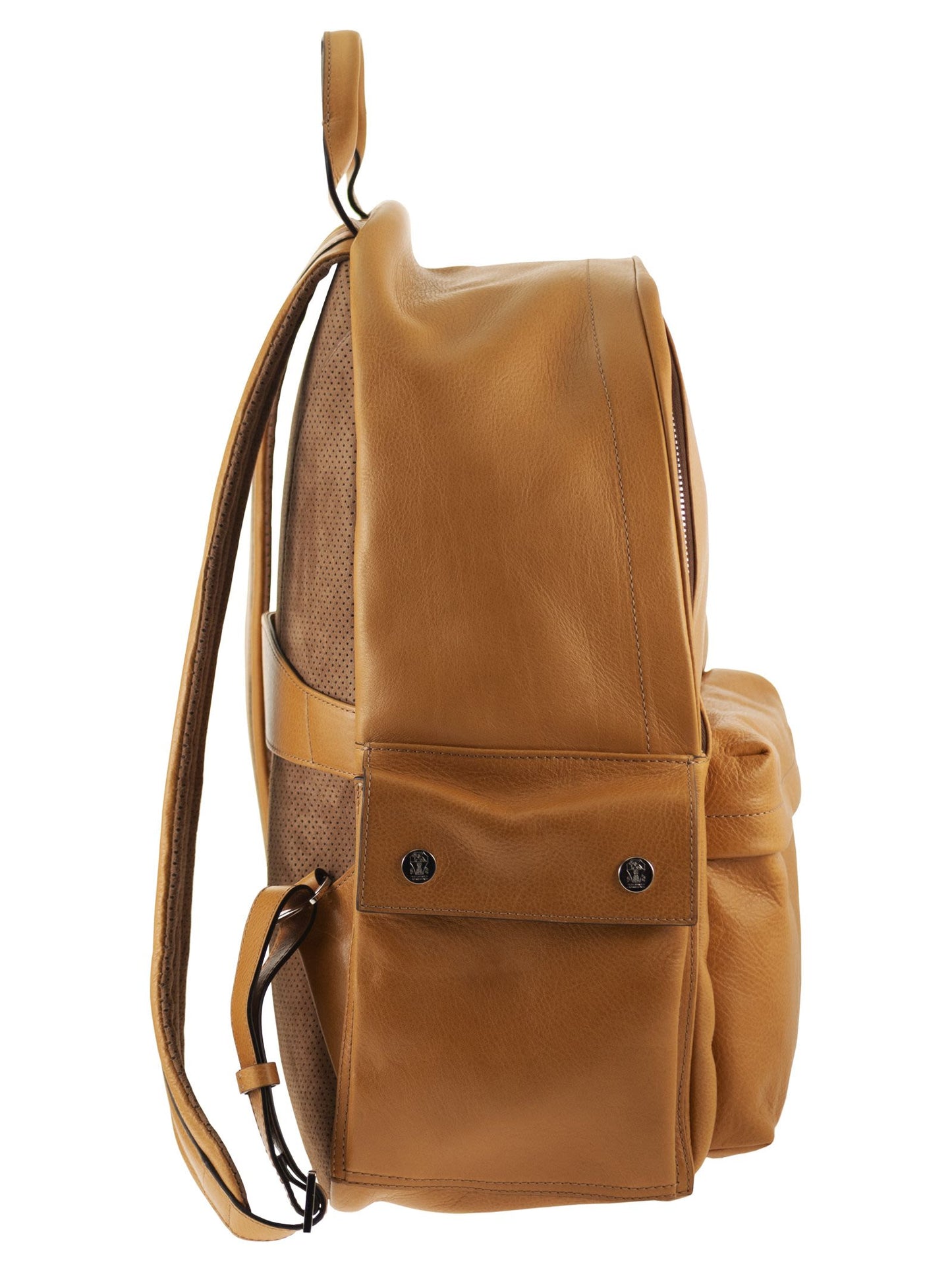 Brunello Cucinelli Men Grained Leather Backpack With Patch Pockets BRUNELLO CUCINELLI
