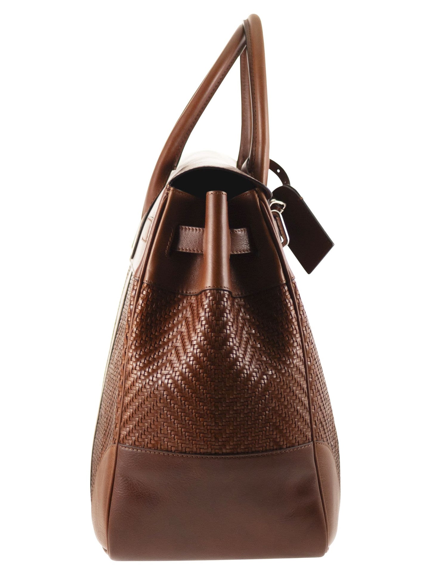 Brunello Cucinelli Men Country Bag In Woven Calfskin And Cowhide Leather BRUNELLO CUCINELLI
