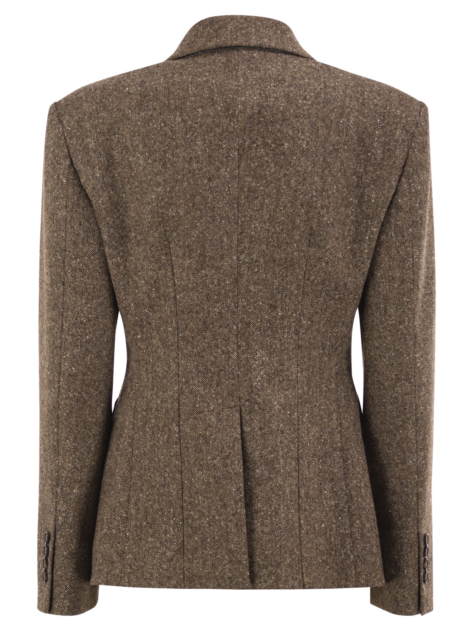 Brunello Cucinelli Women Double-Breasted Tailored Wool Blend Blazer BRUNELLO CUCINELLI