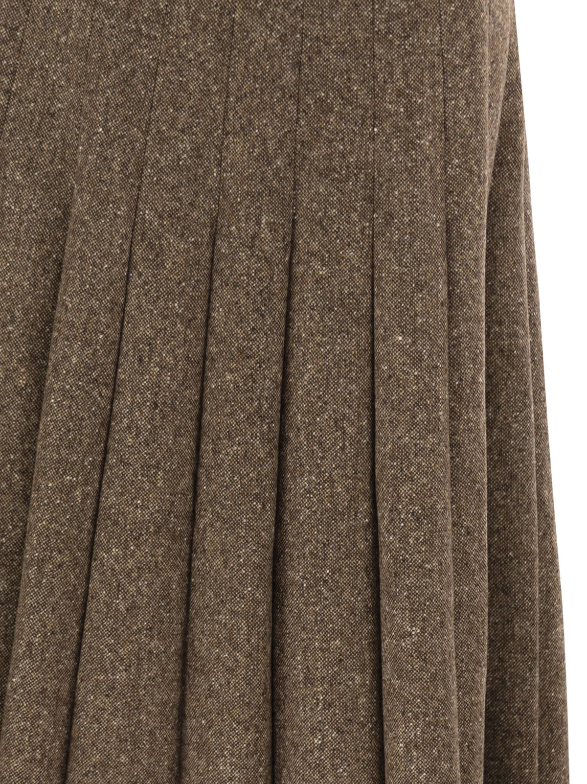 Brunello Cucinelli Women Pleated Wool Midi Skirt BRUNELLO CUCINELLI