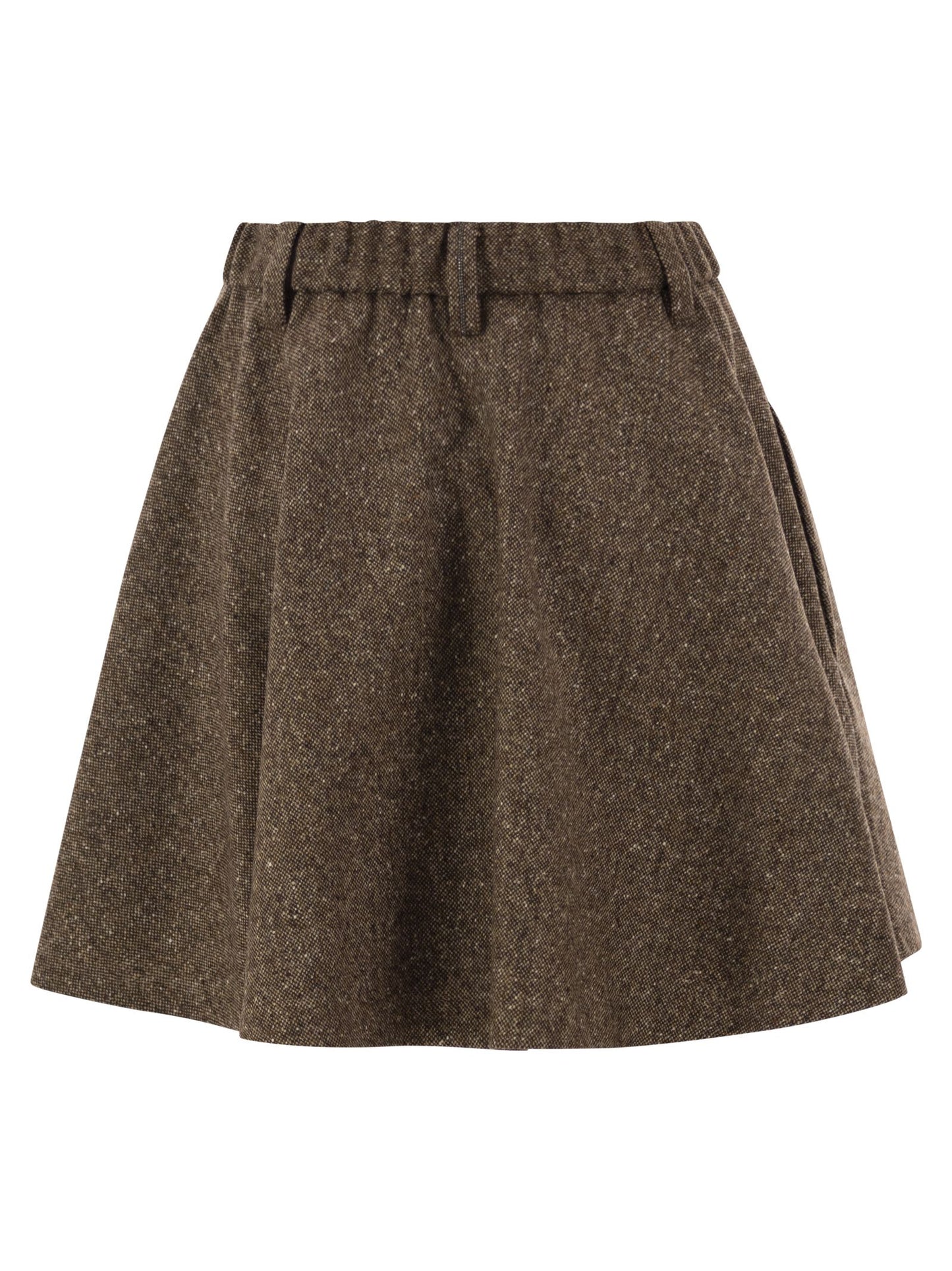 Brunello Cucinelli Women Flared Virgin Wool Blend Skirt BRUNELLO CUCINELLI