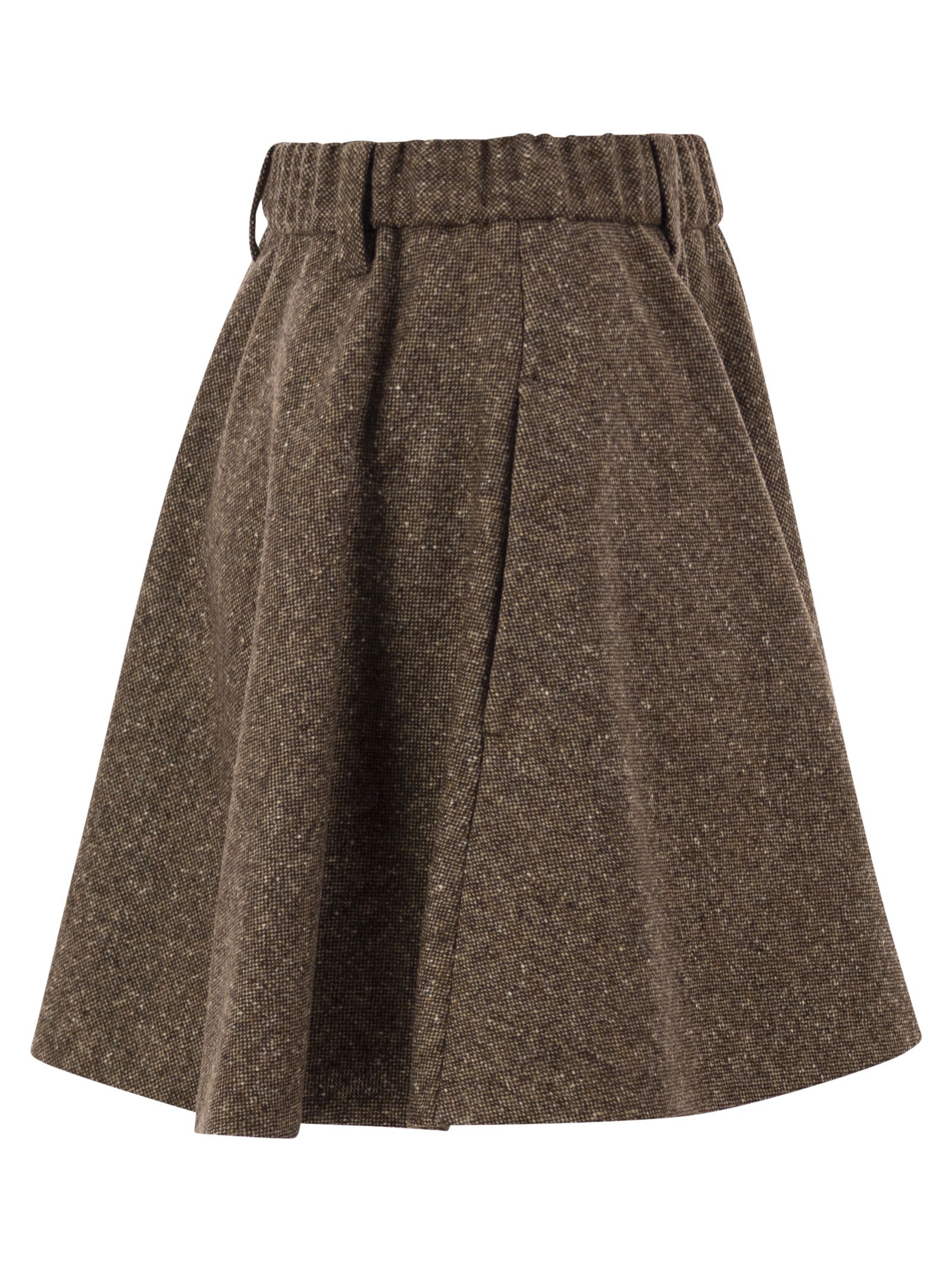 Brunello Cucinelli Women Flared Virgin Wool Blend Skirt BRUNELLO CUCINELLI