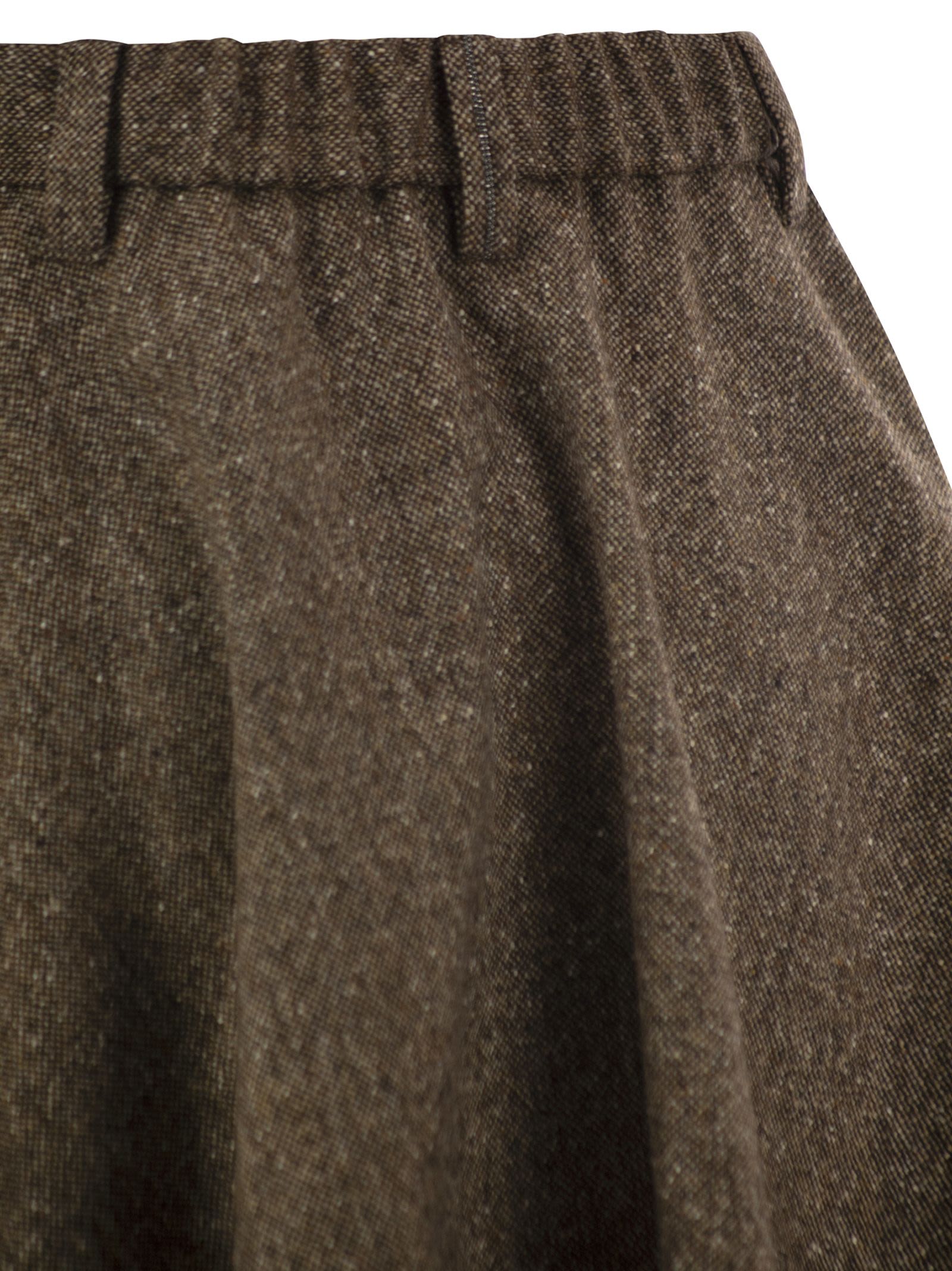 Brunello Cucinelli Women Flared Virgin Wool Blend Skirt BRUNELLO CUCINELLI