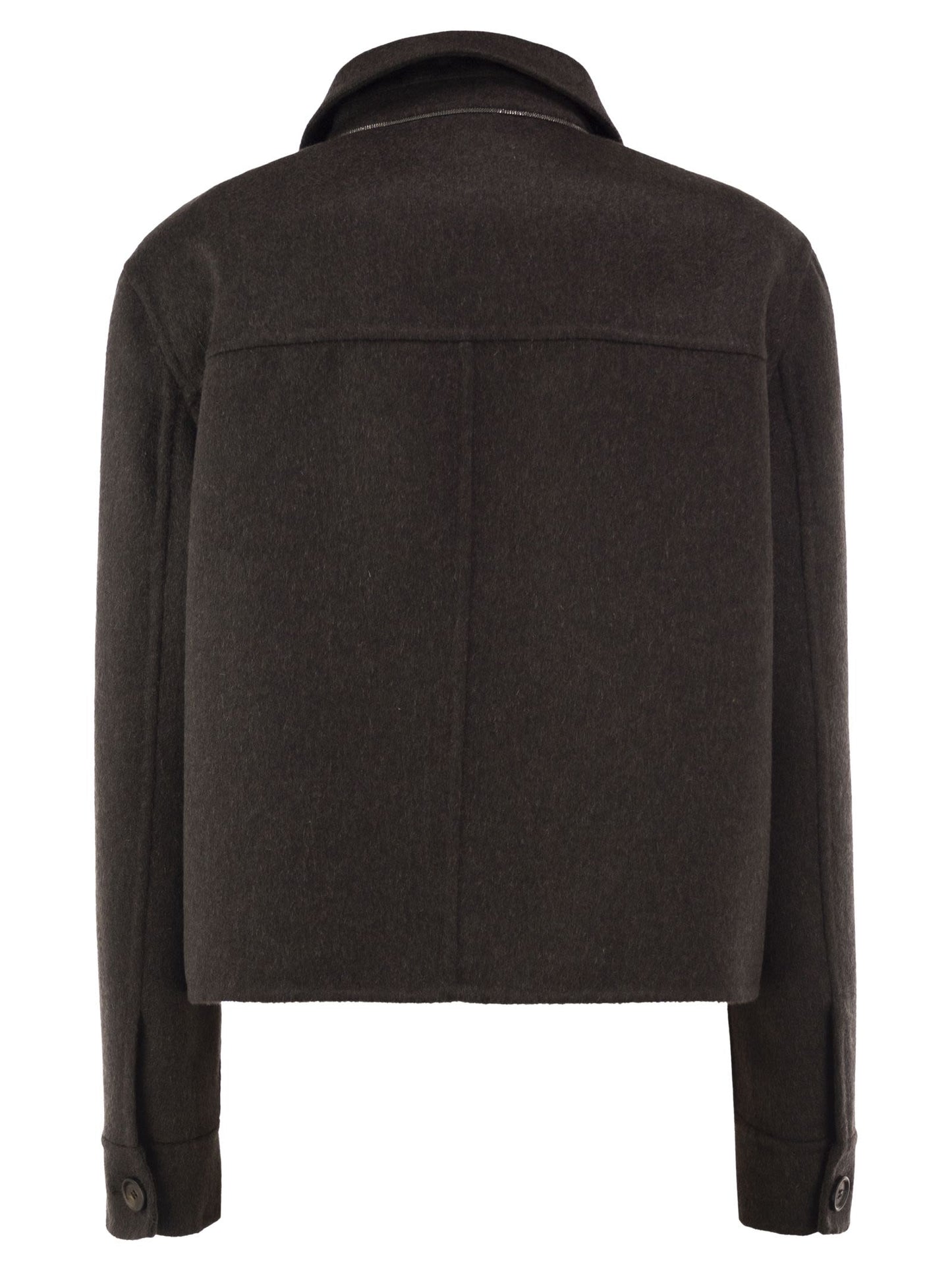Brunello Cucinelli Women Cropped Cashmere Jacket With Monili Detail At The Back