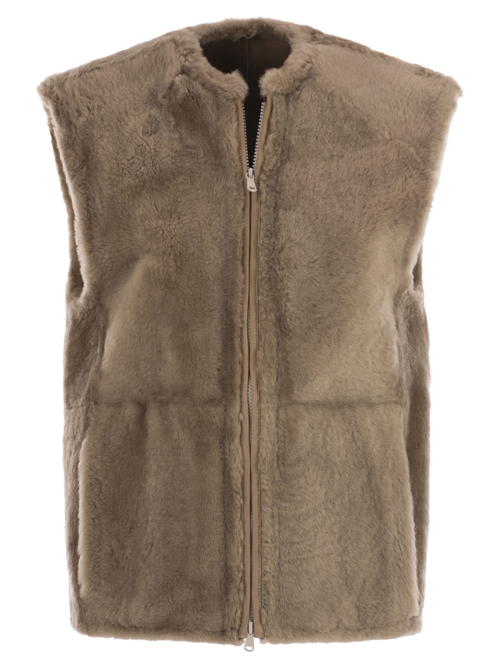 Brunello Cucinelli Women Cashmere Outerwear With Fur Collar BRUNELLO CUCINELLI