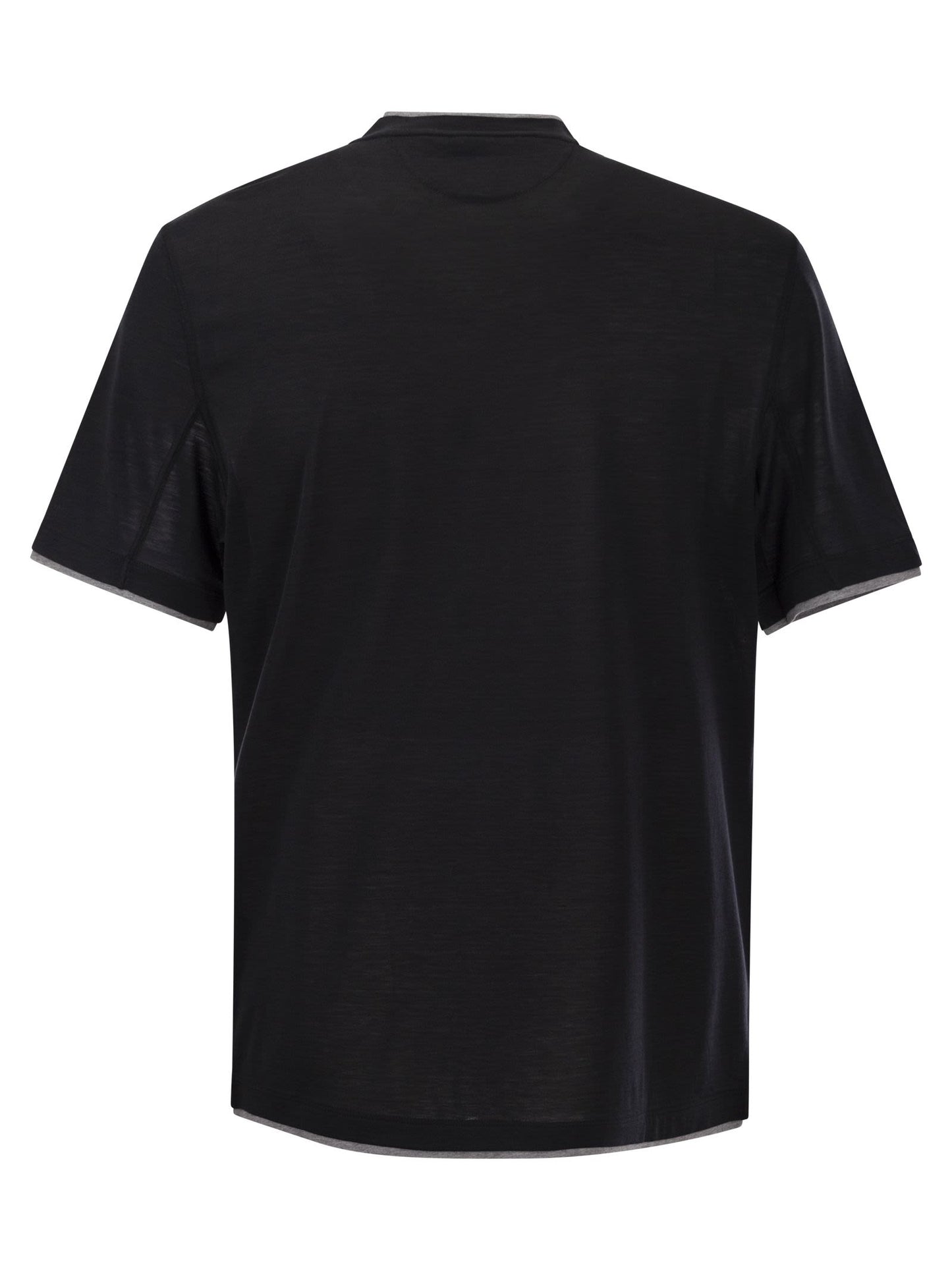 Brunello Cucinelli Men Silk And Cotton T-Shirt BRUNELLO CUCINELLI