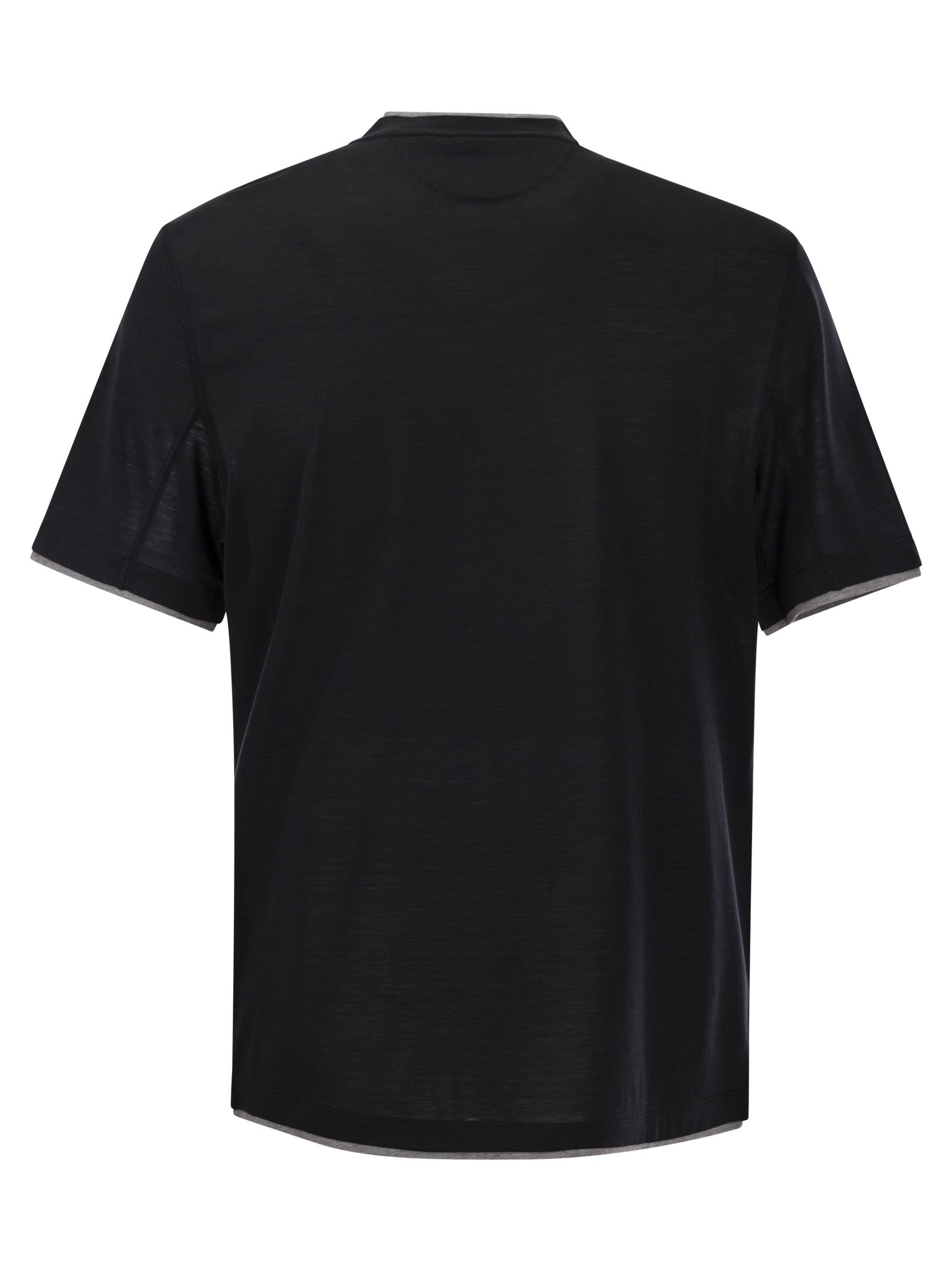 Brunello Cucinelli Men Silk And Cotton T-Shirt BRUNELLO CUCINELLI
