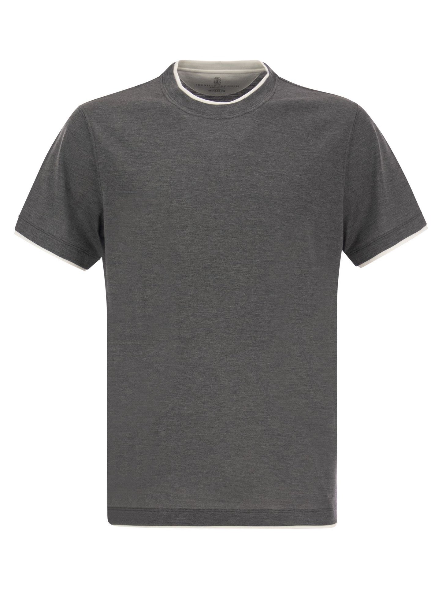 Brunello Cucinelli Men Silk And Cotton T-Shirt BRUNELLO CUCINELLI