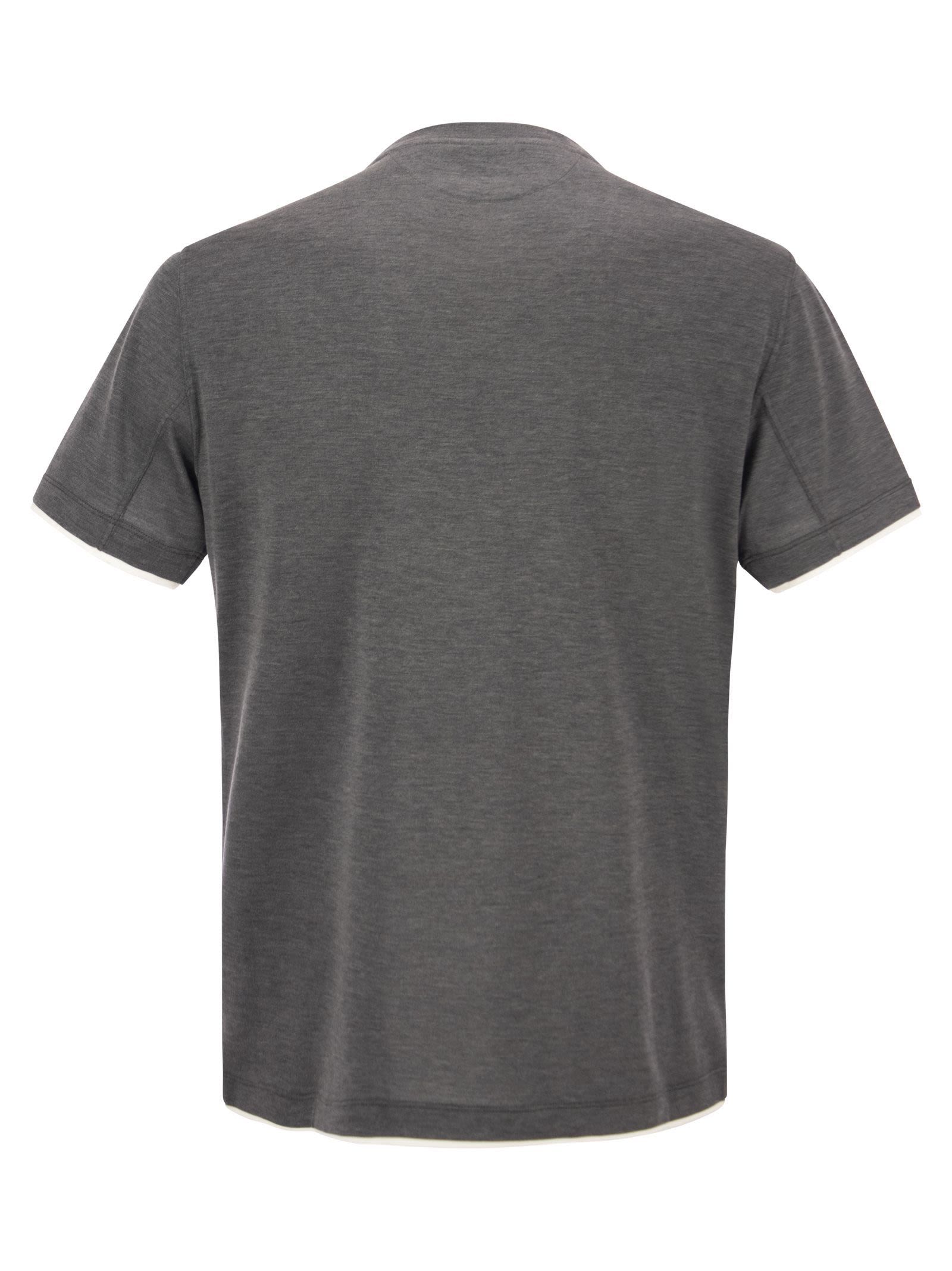Brunello Cucinelli Men Silk And Cotton T-Shirt BRUNELLO CUCINELLI