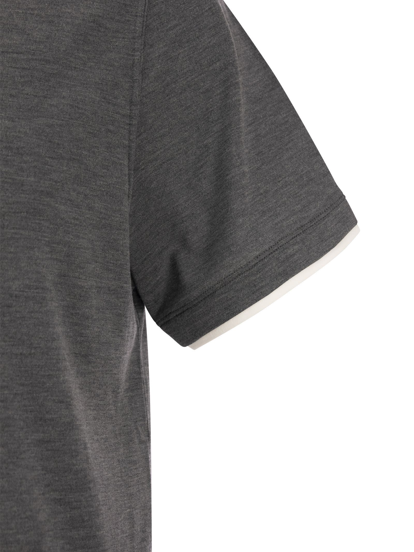 Brunello Cucinelli Men Silk And Cotton T-Shirt BRUNELLO CUCINELLI