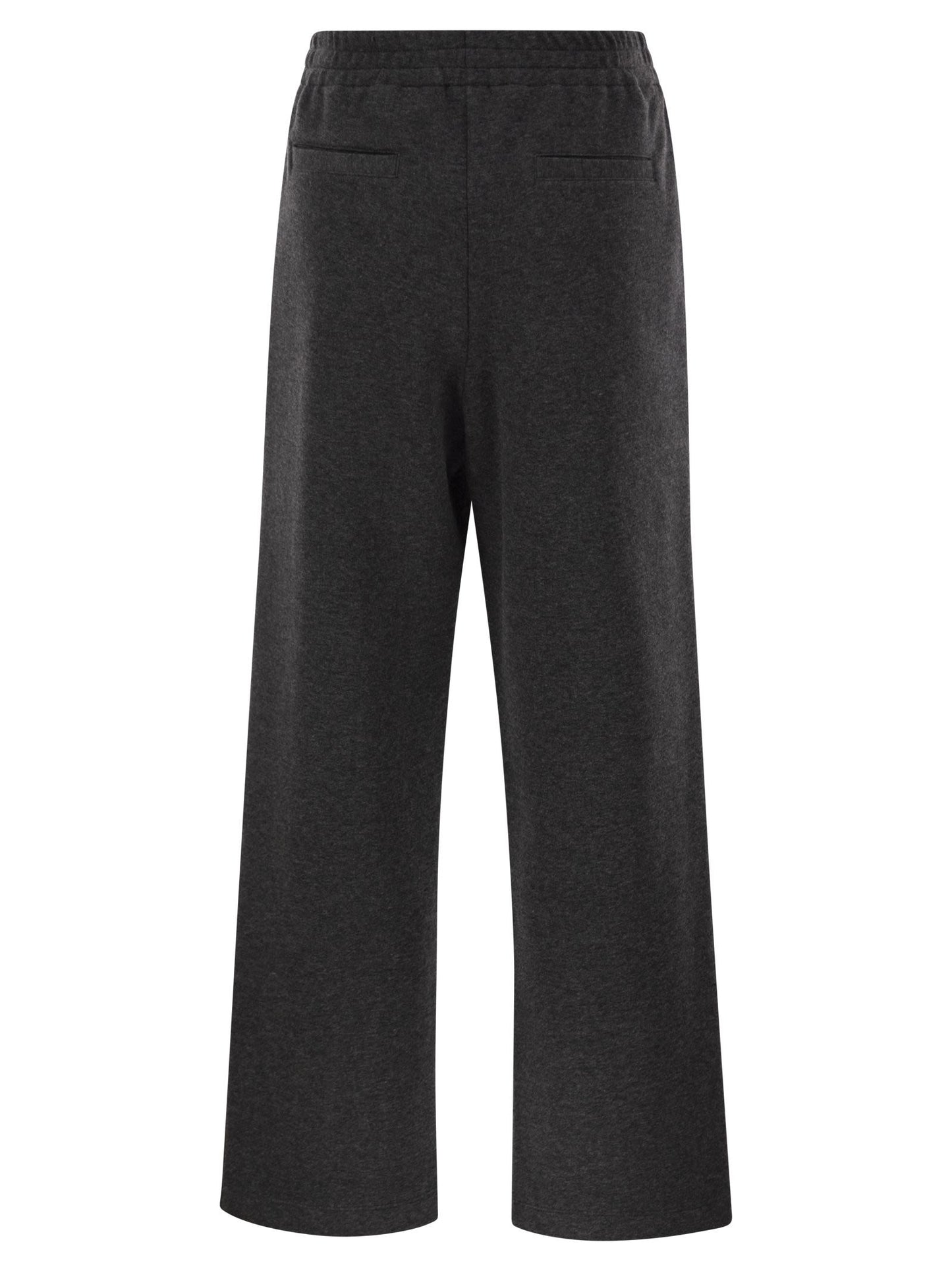 Brunello Cucinelli Women Wide-Leg Cotton And Cashmere Jersey Trousers BRUNELLO CUCINELLI