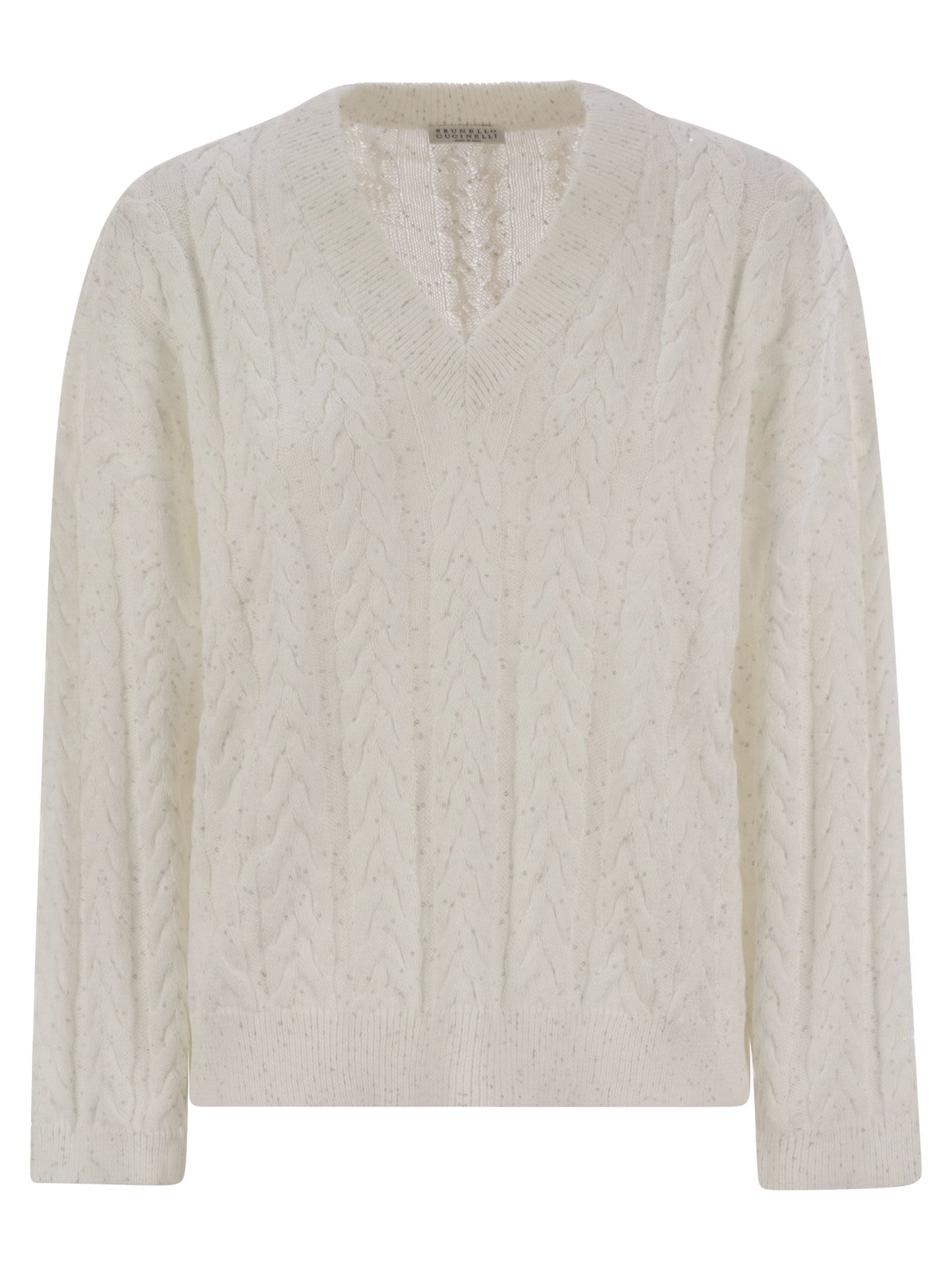 Brunello Cucinelli Women Dazzling Double Cable Cotton Jersey BRUNELLO CUCINELLI