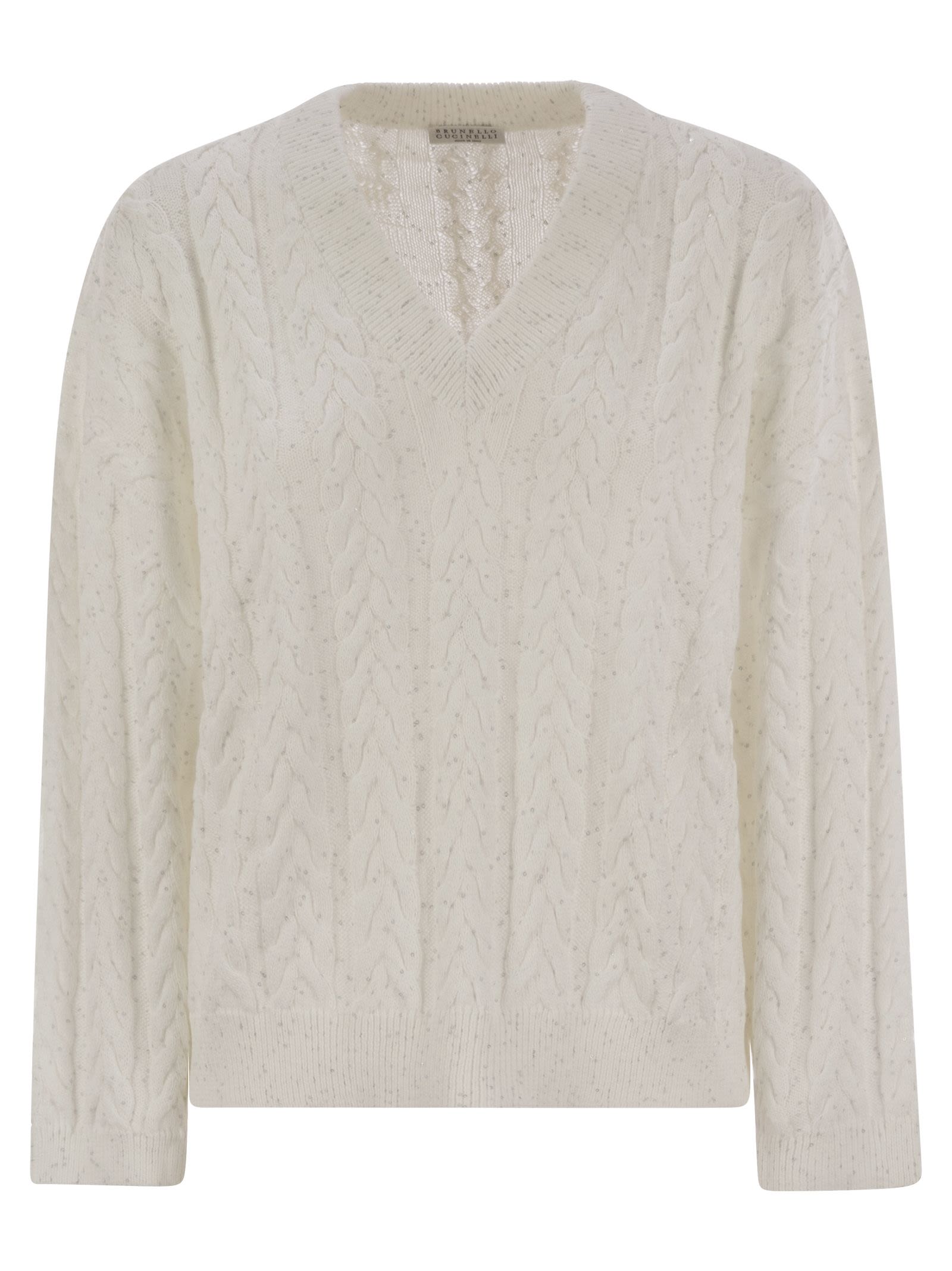 Brunello Cucinelli Women Dazzling Double Cable Cotton Jersey BRUNELLO CUCINELLI