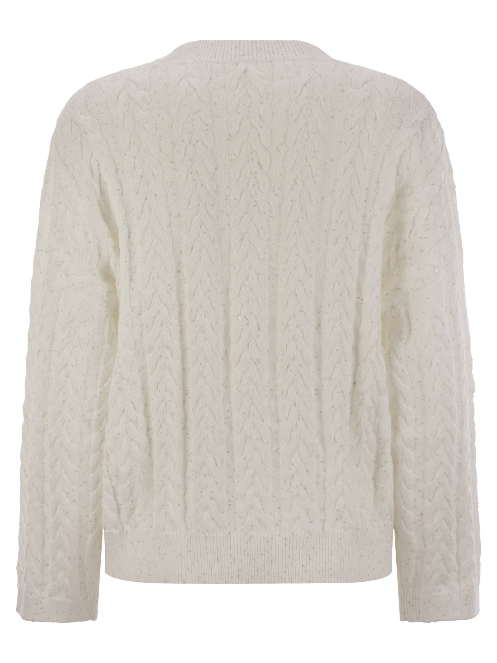 Brunello Cucinelli Women Dazzling Double Cable Cotton Jersey BRUNELLO CUCINELLI