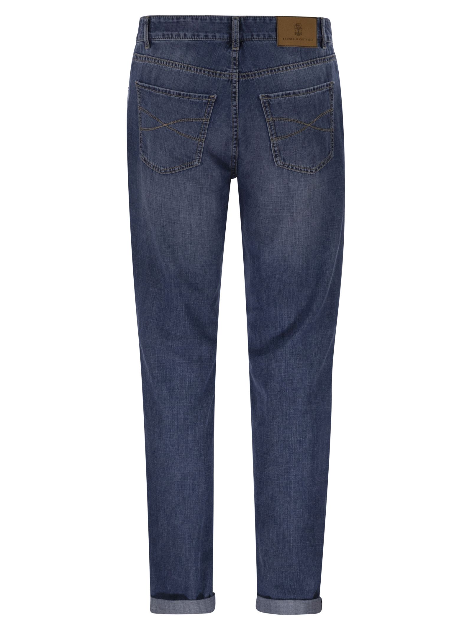 Brunello Cucinelli Men Traditional Fit Five-Pocket Trousers In Denim BRUNELLO CUCINELLI