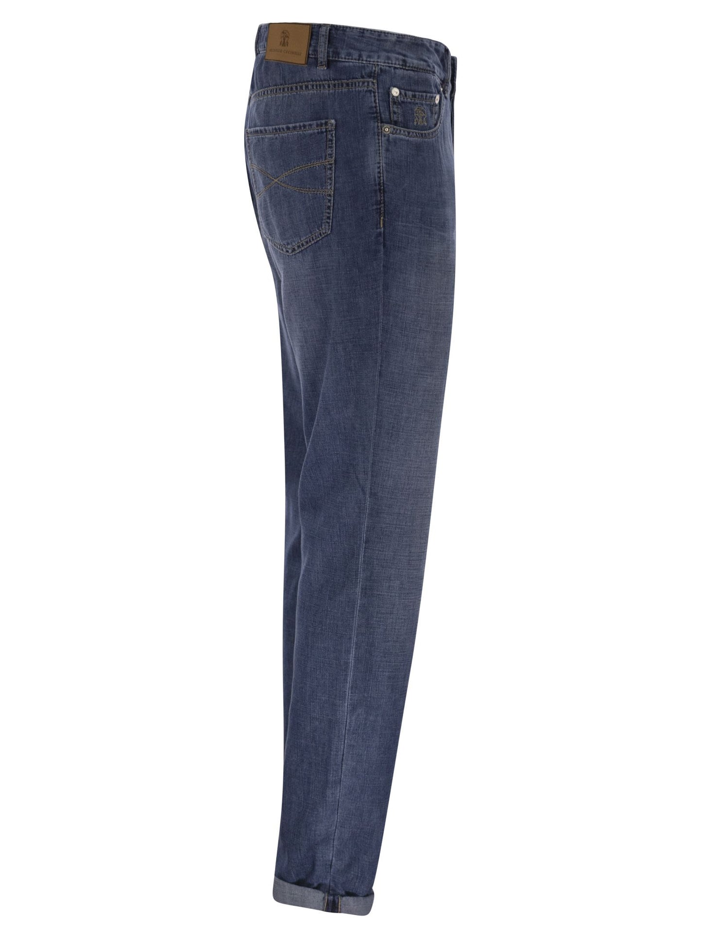 Brunello Cucinelli Men Traditional Fit Five-Pocket Trousers In Denim BRUNELLO CUCINELLI
