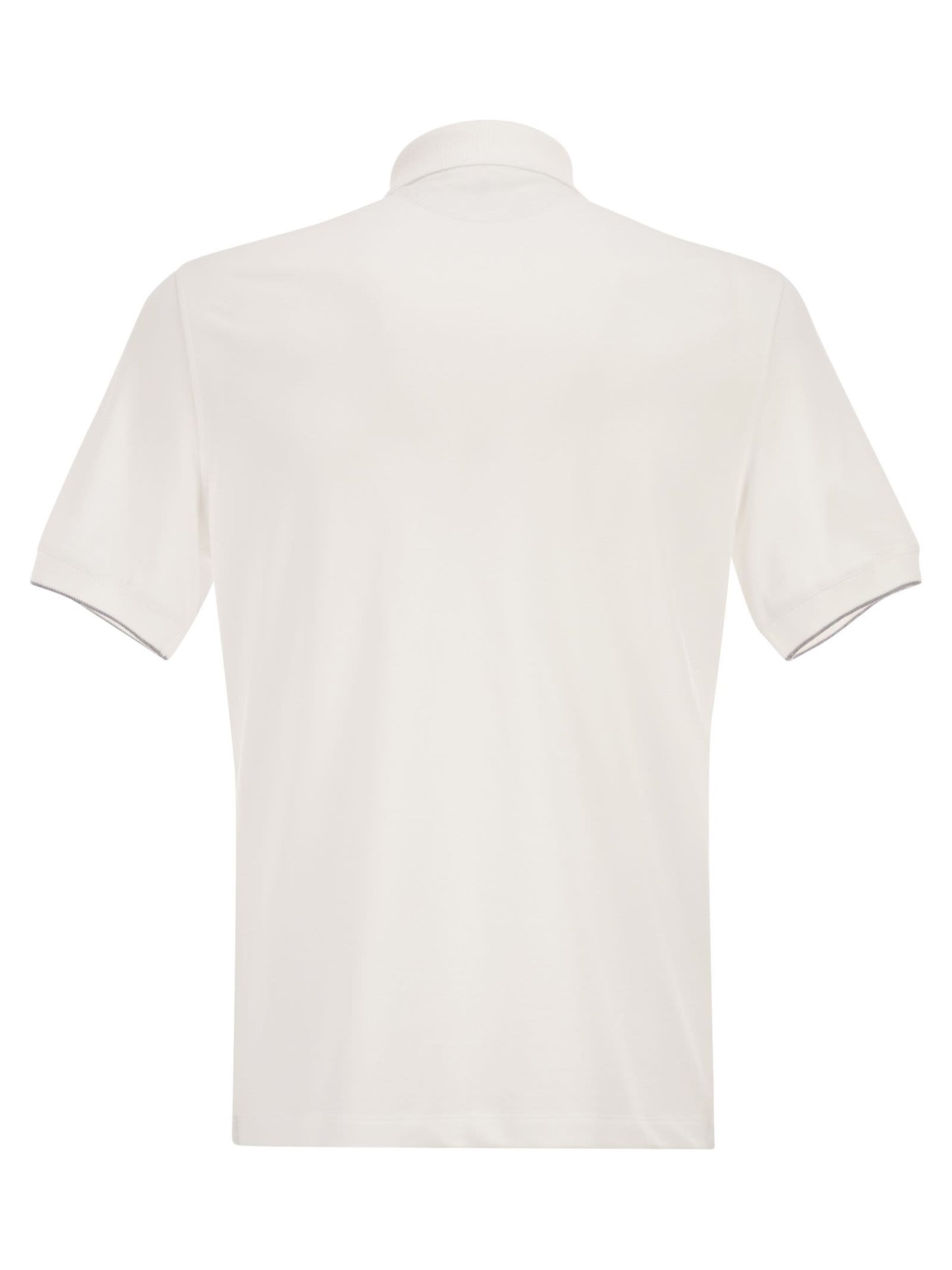 Brunello Cucinelli Men Cotton Polo Shirt With Printed Logo BRUNELLO CUCINELLI