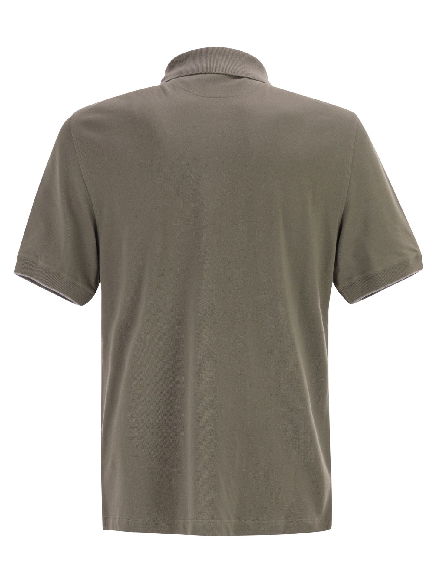 Brunello Cucinelli Men Cotton Polo Shirt With Printed Logo BRUNELLO CUCINELLI