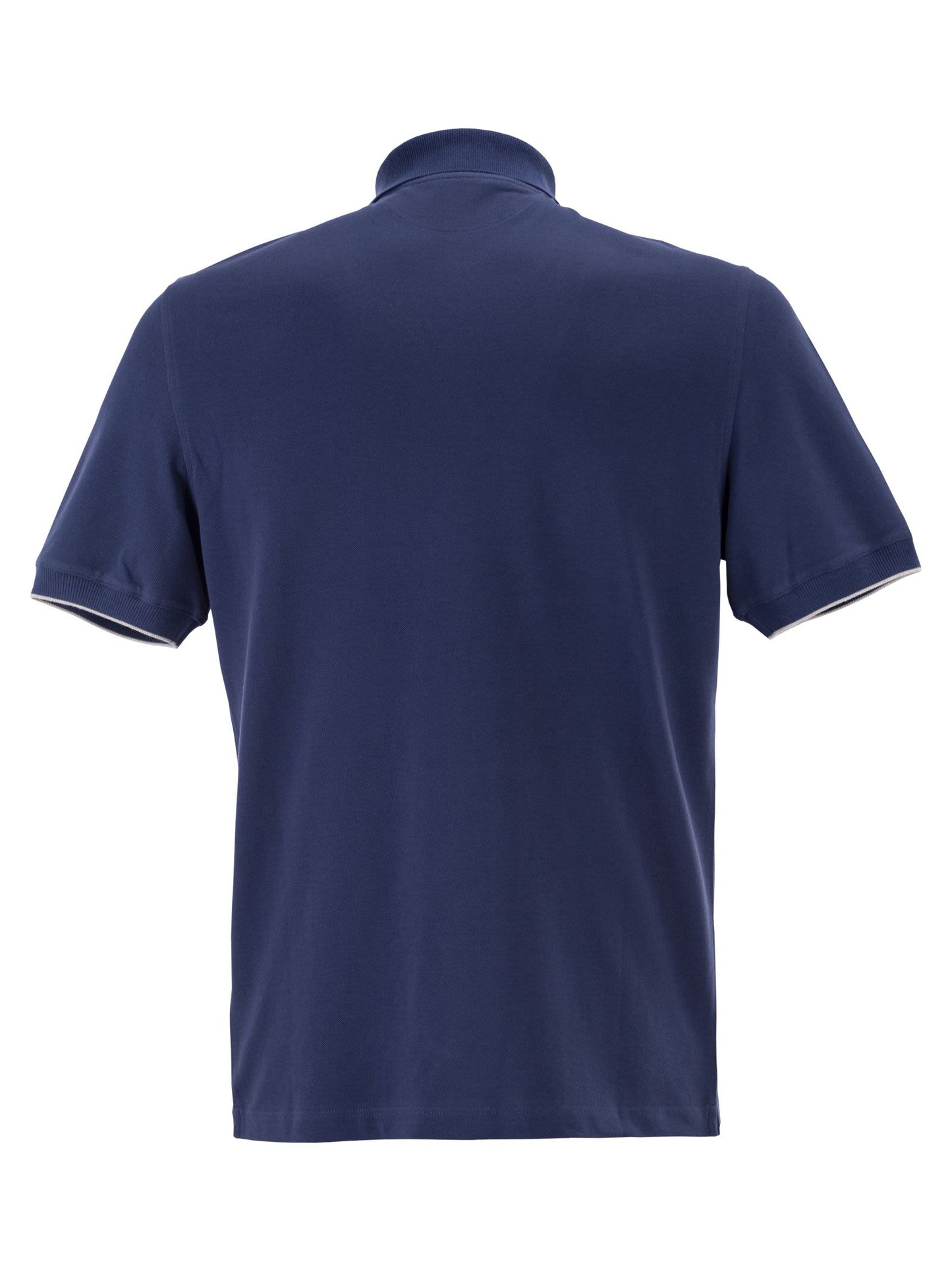 Brunello Cucinelli Men Cotton Polo Shirt With Printed Logo BRUNELLO CUCINELLI