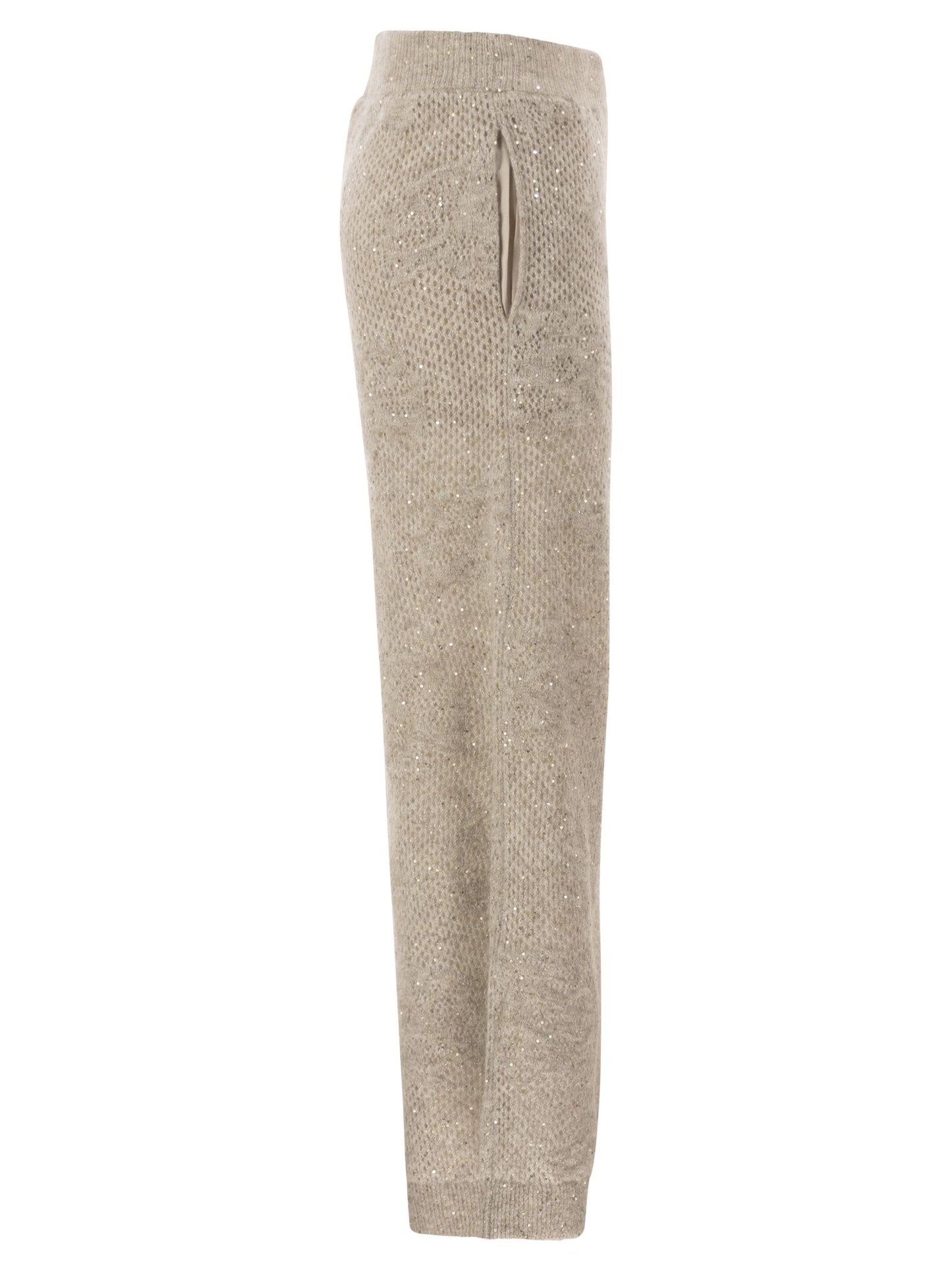 Brunello Cucinelli Women Open-Knit Trousers With Sequins BRUNELLO CUCINELLI