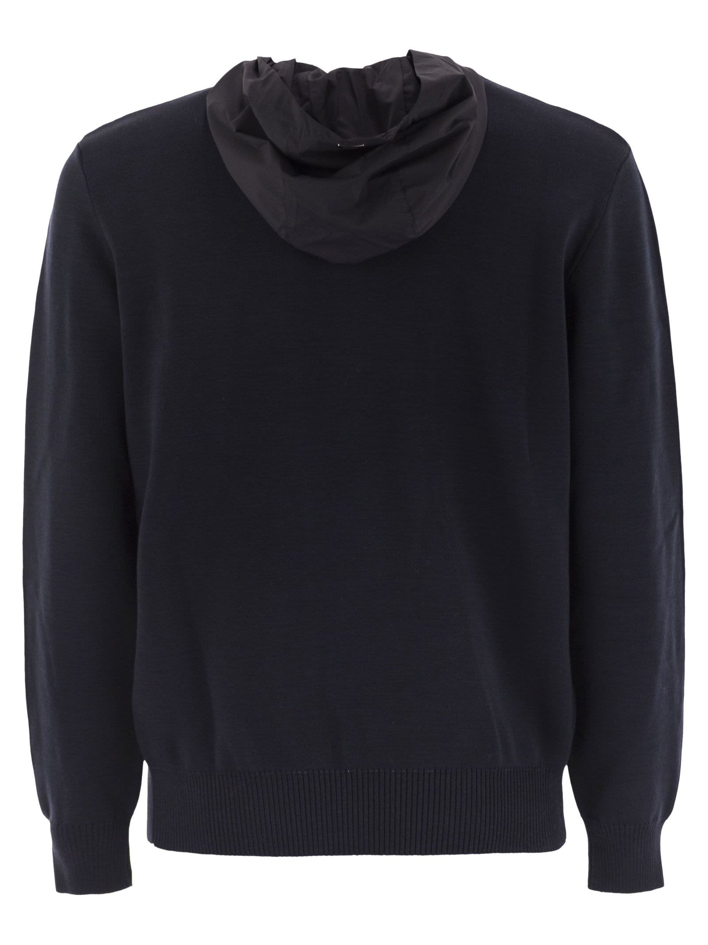 Herno Men Resort Double Cotton Knit And Nylon Hoodie HERNO