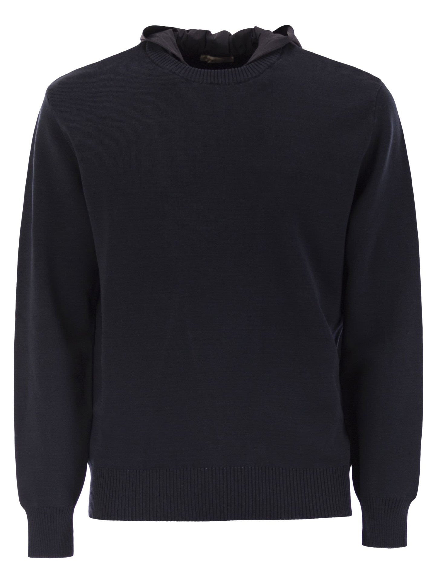 Herno Men Resort Double Cotton Knit And Nylon Hoodie HERNO