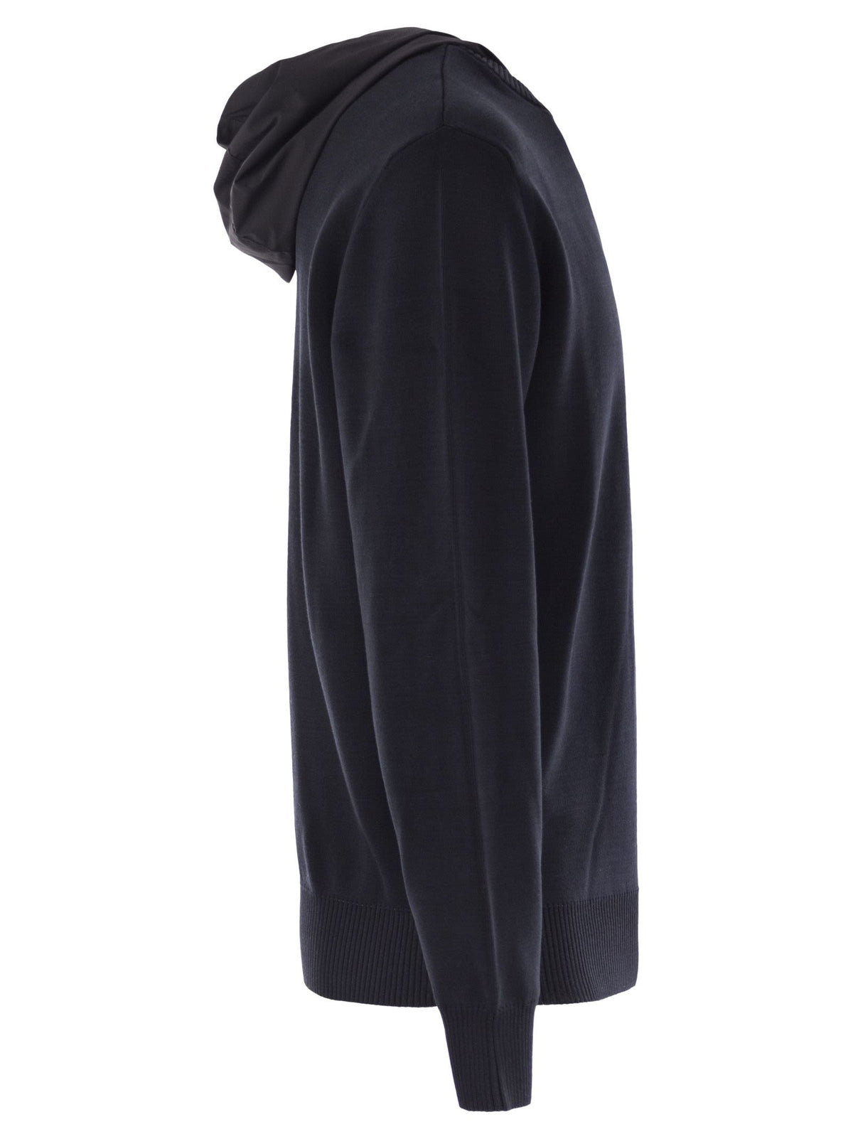 Herno Men Resort Double Cotton Knit And Nylon Hoodie HERNO