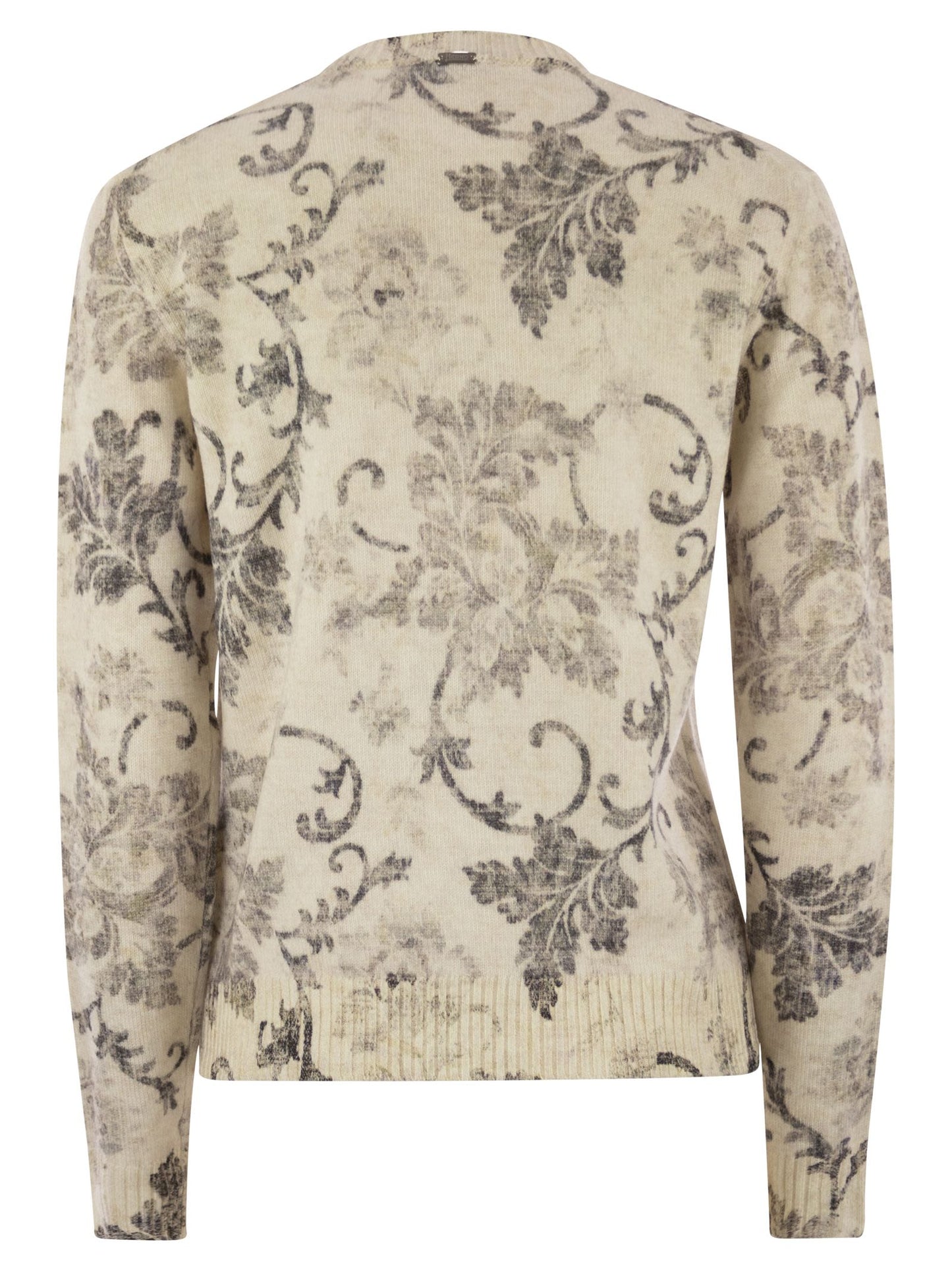 Herno Women Wool Jumper With Floral Pattern HERNO
