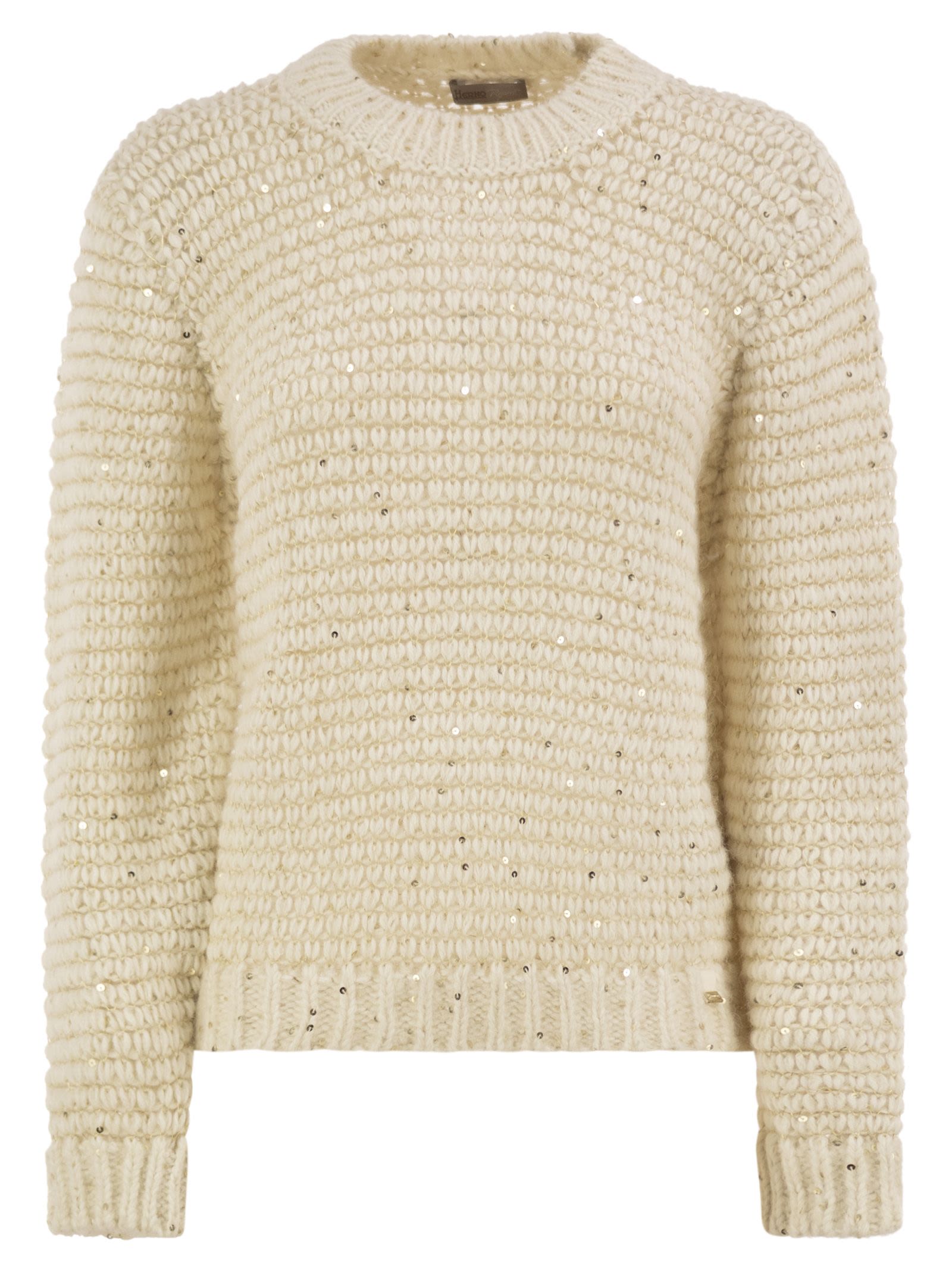 Herno Women Alpaca-Blend Jumper With Sequins HERNO
