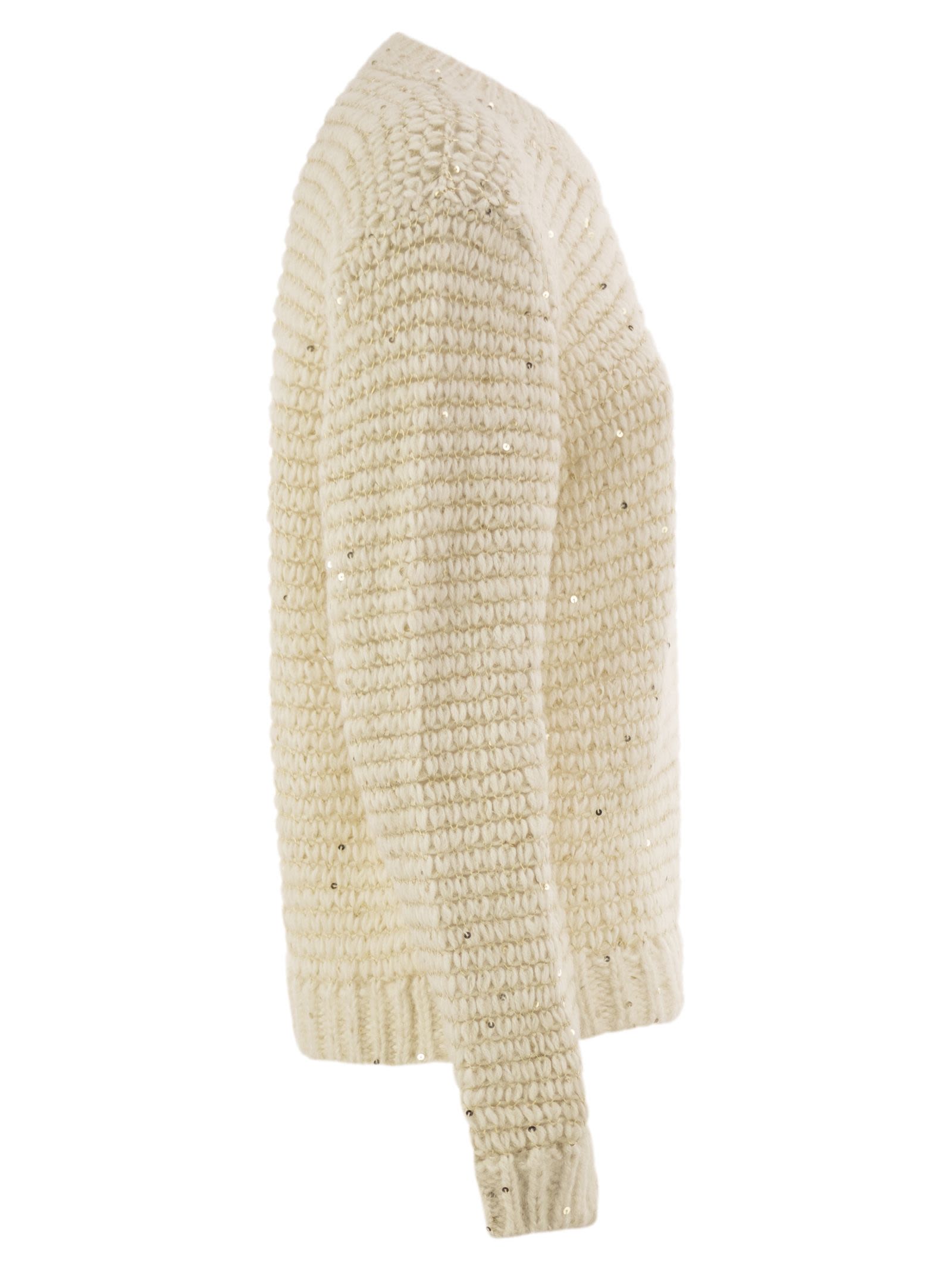 Herno Women Alpaca-Blend Jumper With Sequins HERNO