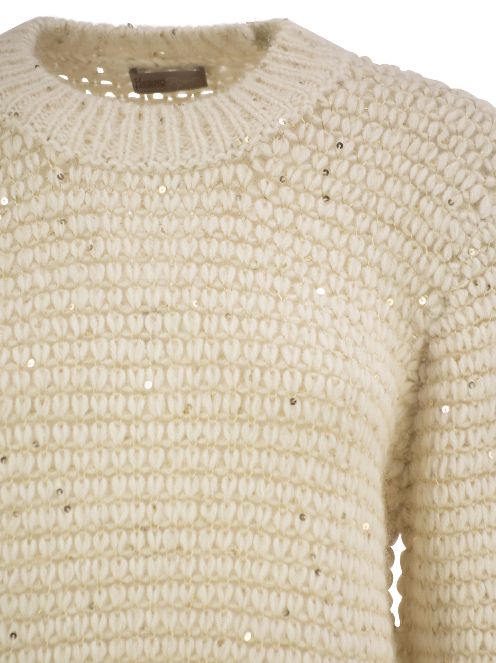 Herno Women Alpaca-Blend Jumper With Sequins HERNO