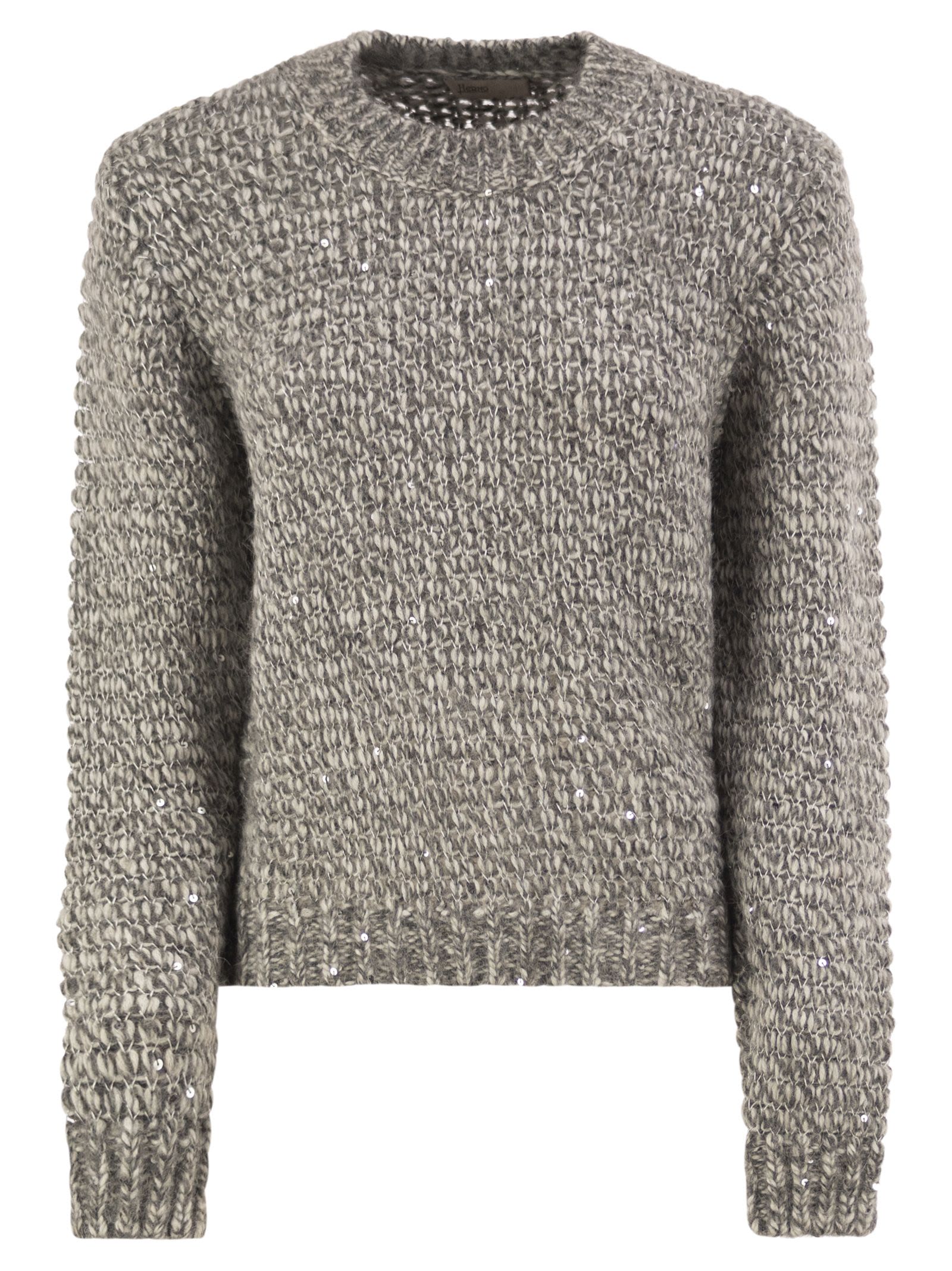 Herno Women Alpaca-Blend Jumper With Sequins HERNO