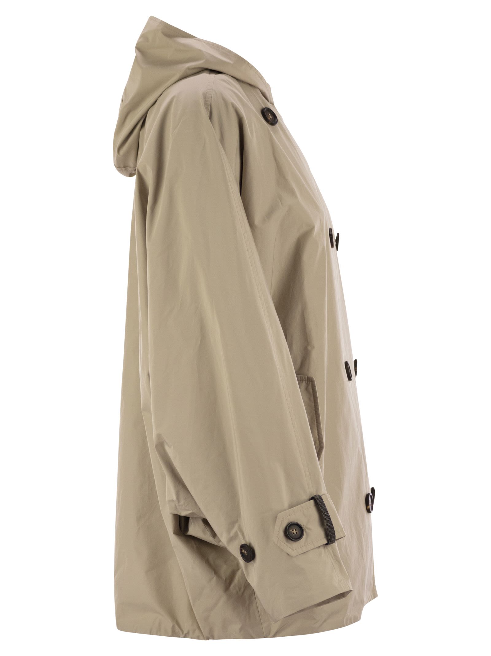 Brunello Cucinelli Women Techno Cotton Caban With Precious Detail BRUNELLO CUCINELLI