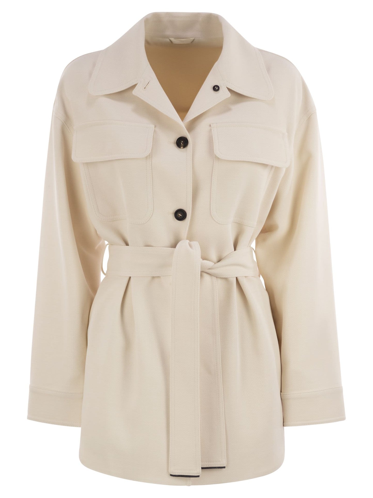 Brunello Cucinelli Women Viscose And Wool Safari Jacket BRUNELLO CUCINELLI