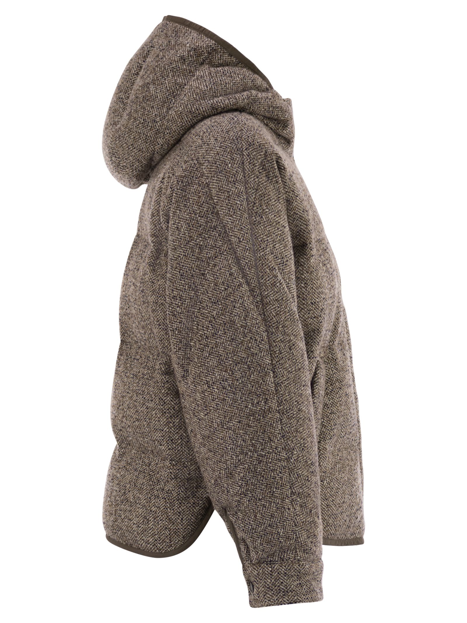 Brunello Cucinelli Women Reversible Virgin Wool And Silk Down Jacket With Hood BRUNELLO CUCINELLI