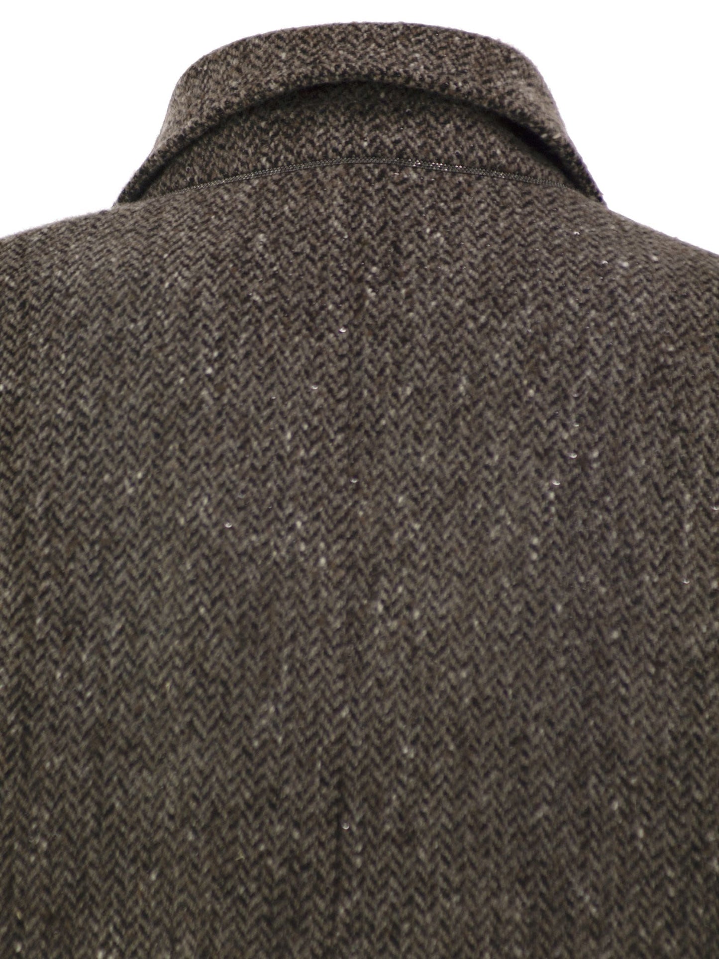 Brunello Cucinelli Women Double-Breasted Herringbone Tweed Coat With Sequins BRUNELLO CUCINELLI