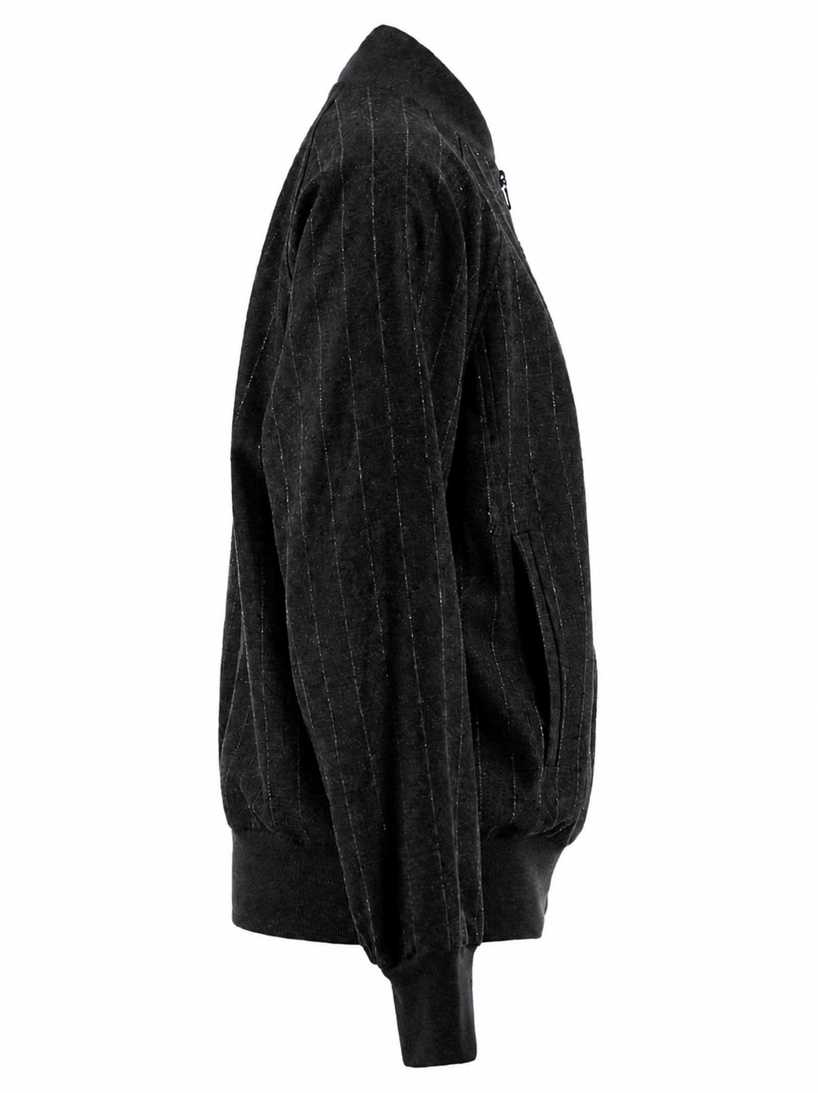 Brunello Cucinelli Women Pinstripe Wool-Blend Bomber Jacket With Shimmering Details BRUNELLO CUCINELLI