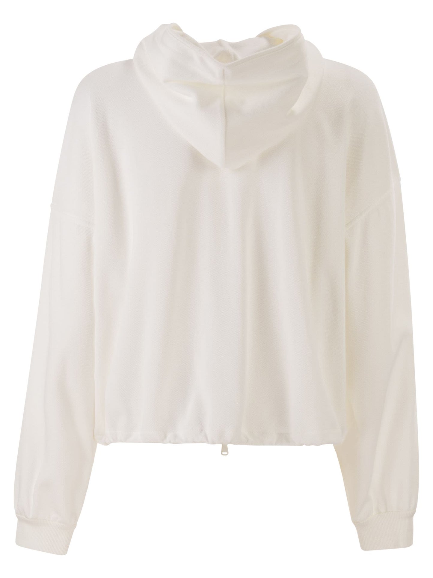 Brunello Cucinelli Women Hooded Zip-Up Sweatshirt In Technical Cotton Jersey BRUNELLO CUCINELLI