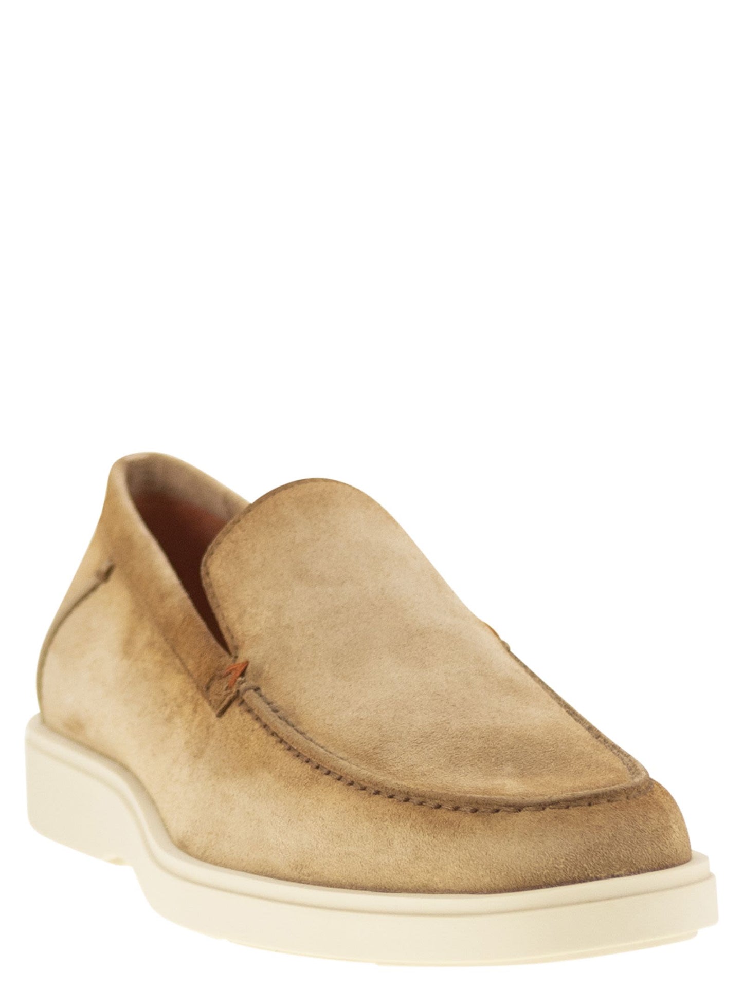 Santoni Men Suede Moccasin SANTONI