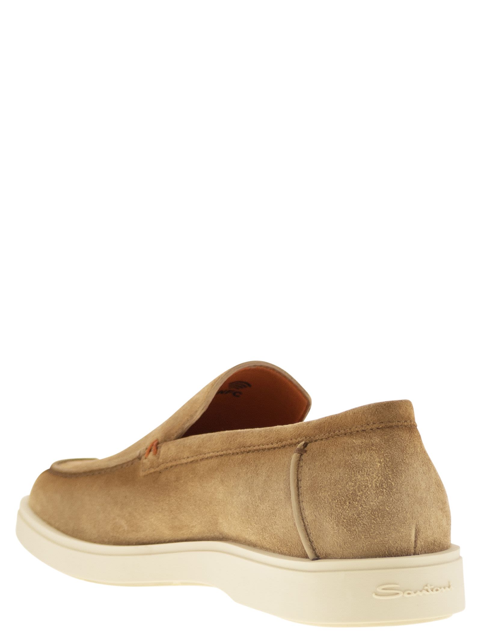 Santoni Men Suede Moccasin SANTONI