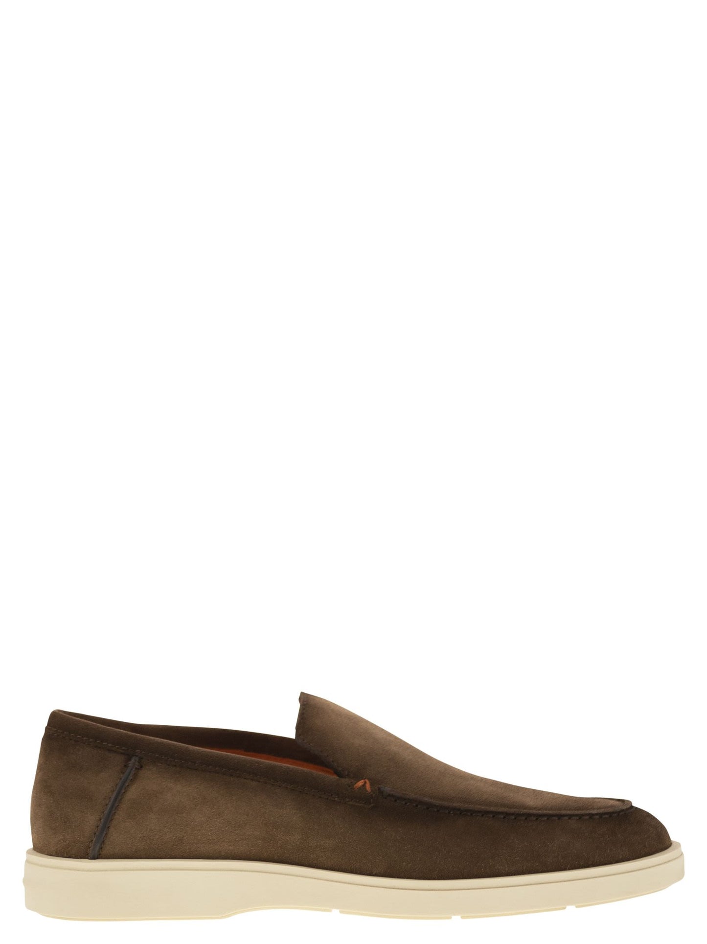 Santoni Men Suede Moccasin SANTONI