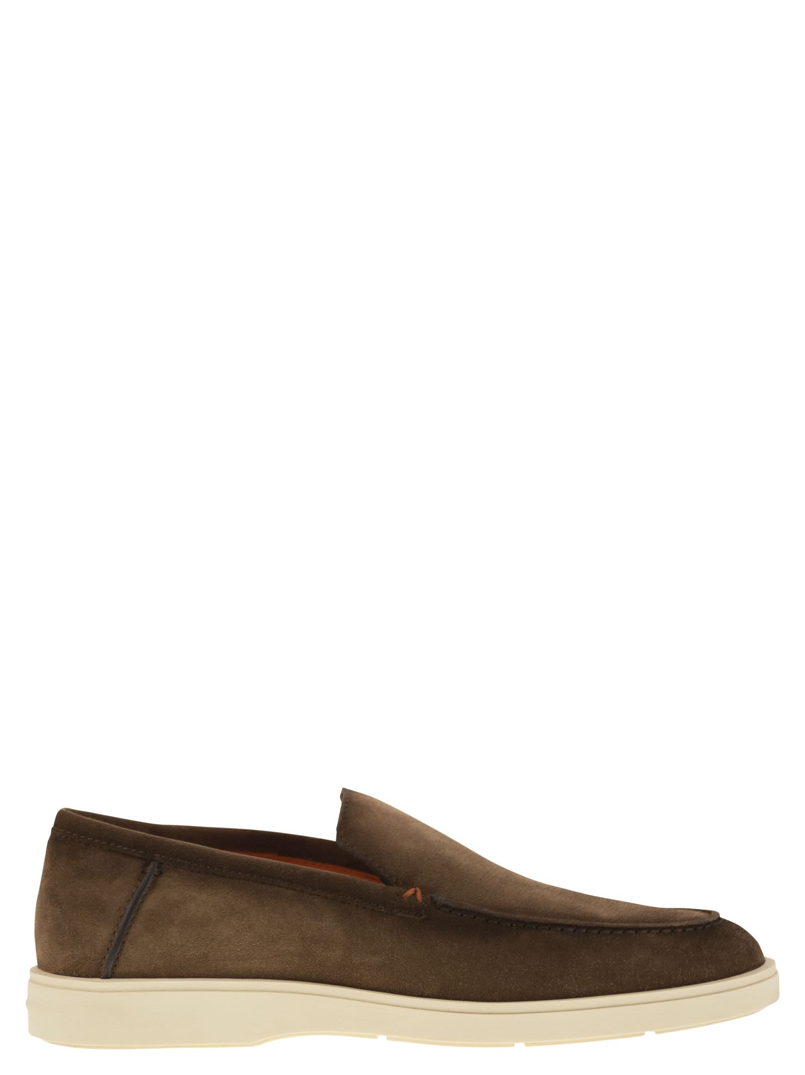 Santoni Men Suede Moccasin SANTONI