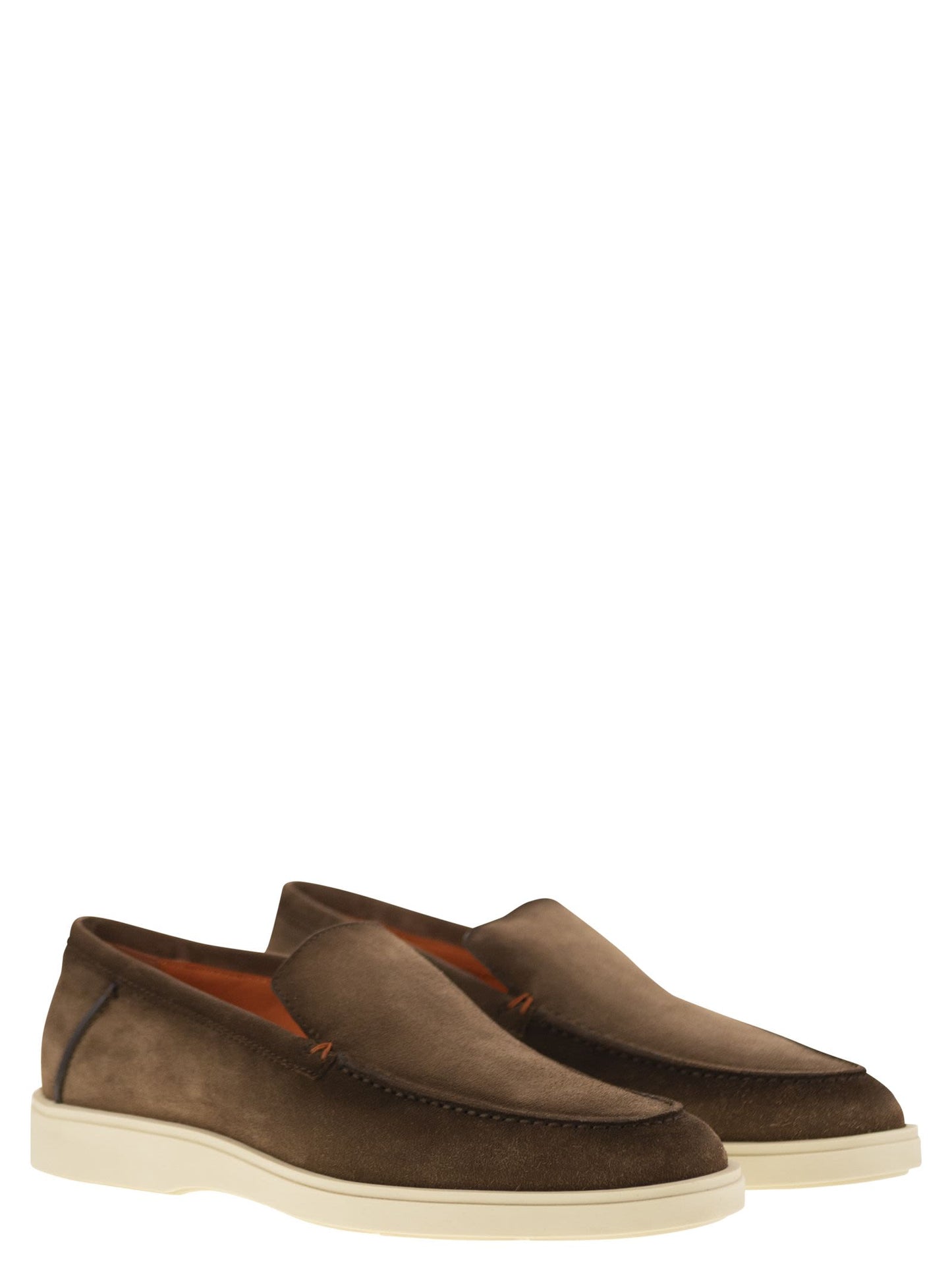 Santoni Men Suede Moccasin SANTONI