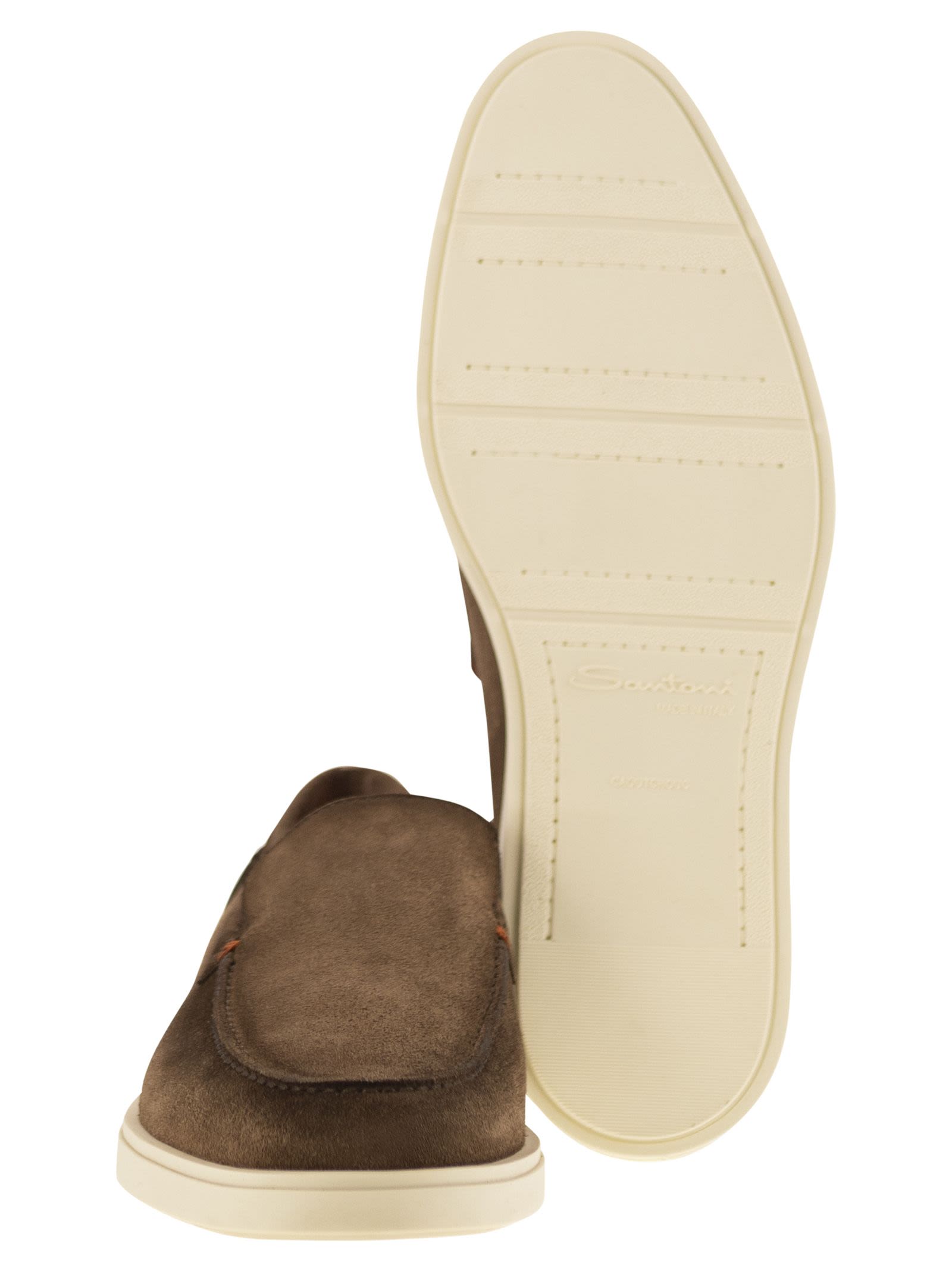 Santoni Men Suede Moccasin SANTONI